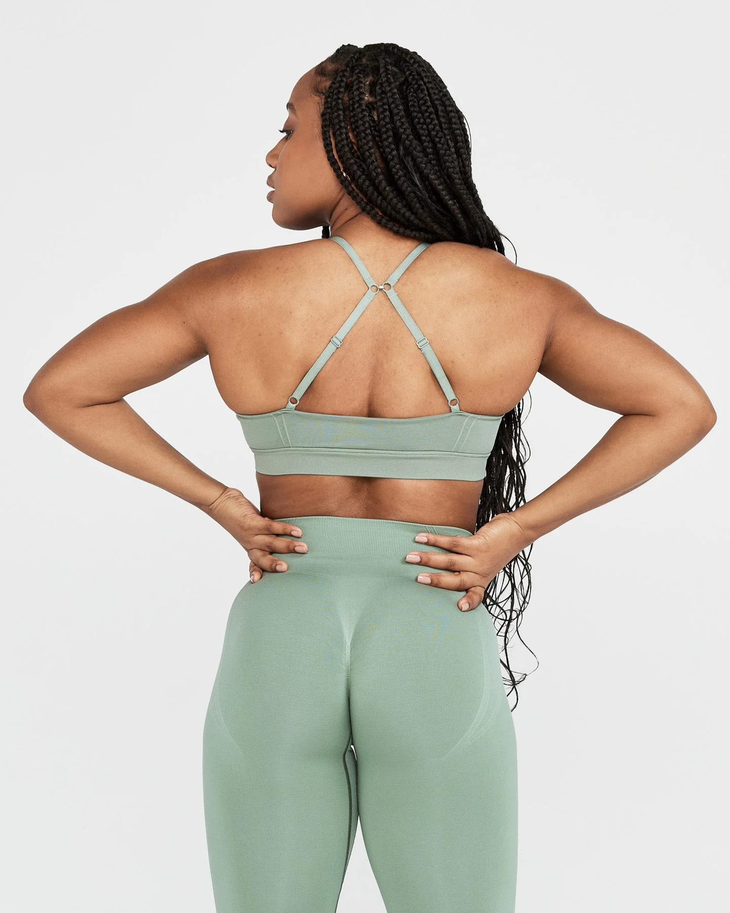 EffortlessLift™ Micro Bralette with White Logo | Sage - Image 2