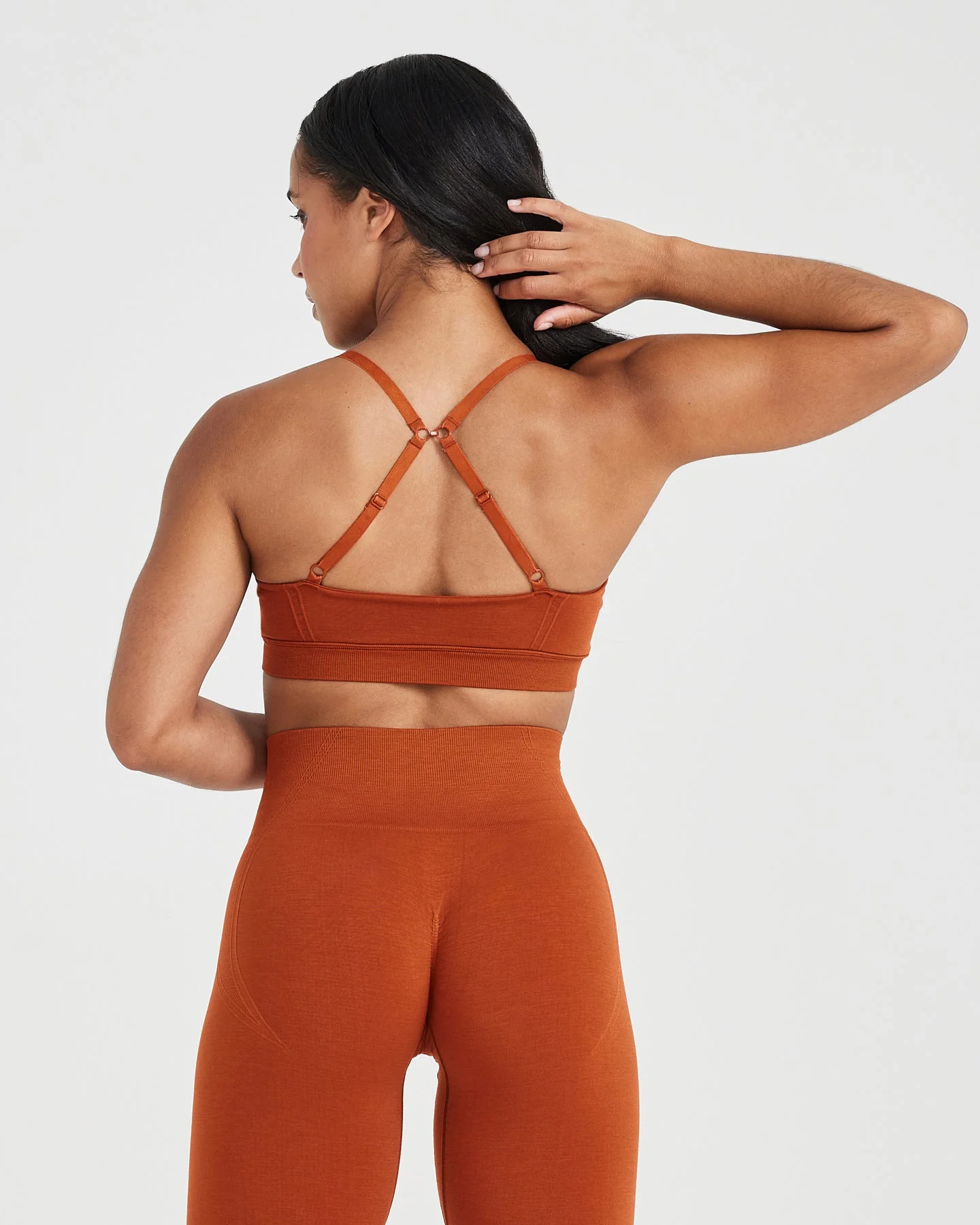 EffortlessLift™ Micro Bralette with White Logo | Warm Copper - Image 2