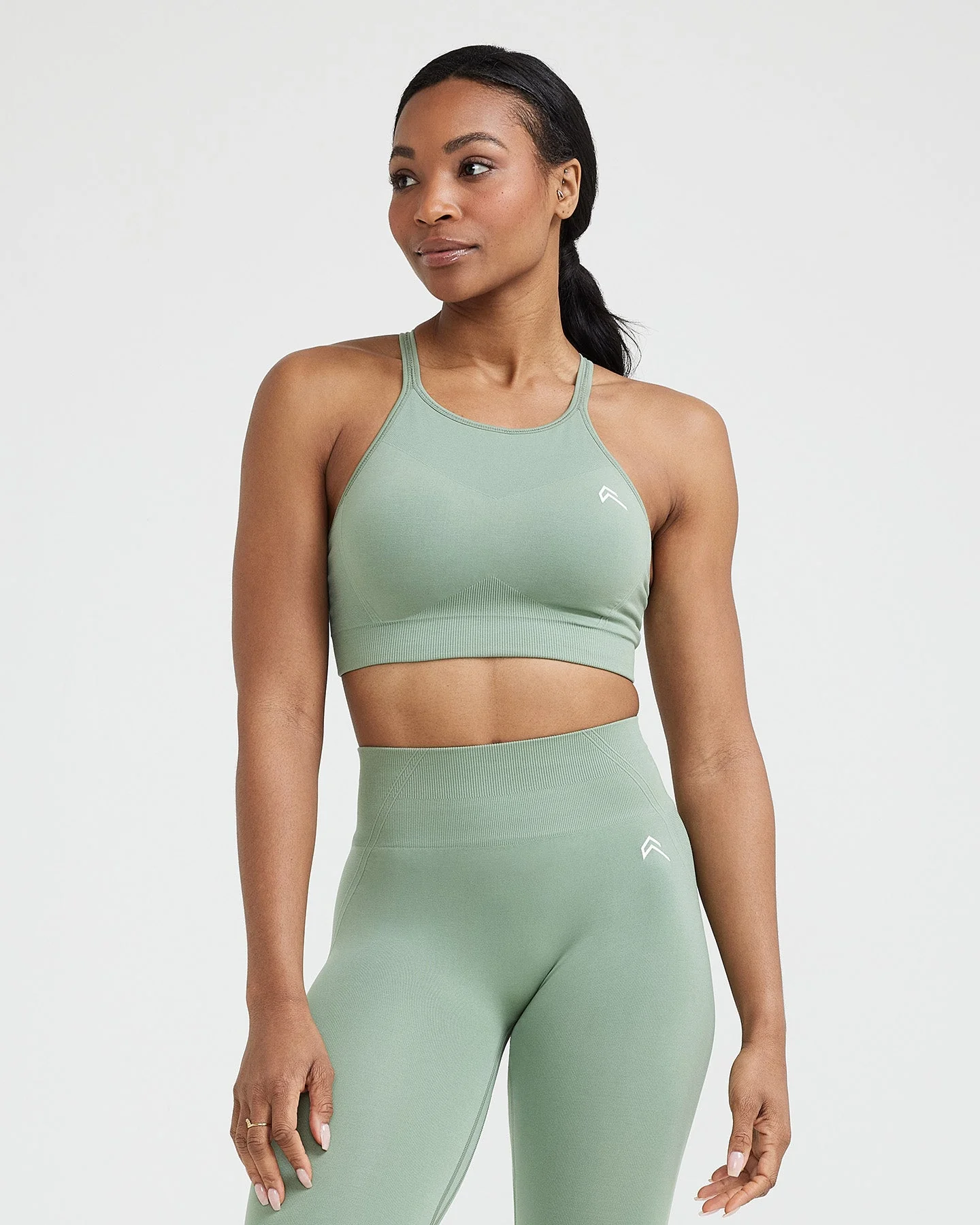 EffortlessLift™ Seamless High Neck Bralette | Sage