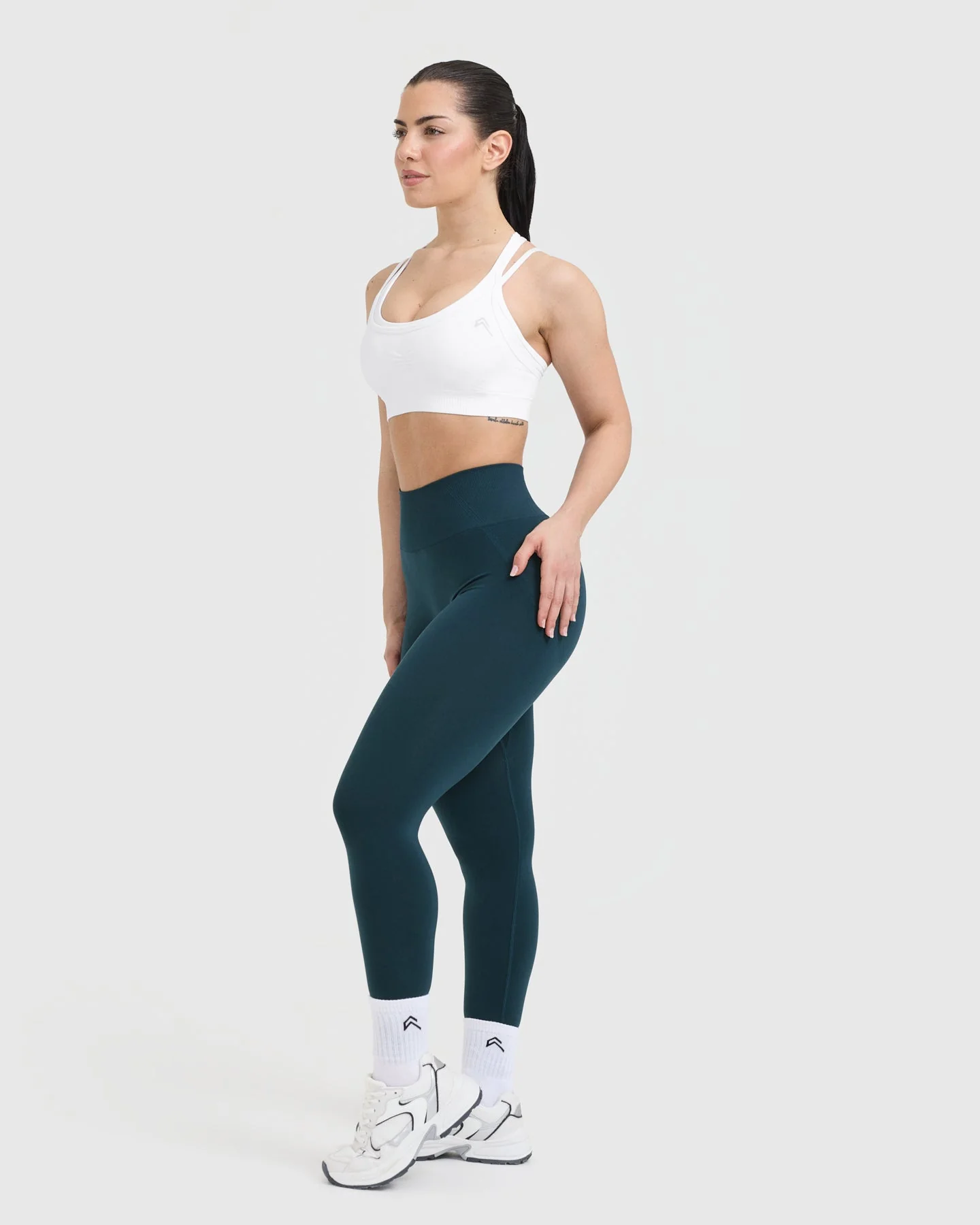 EffortlessLift™ Seamless Layered Sports Bra | White - Image 3