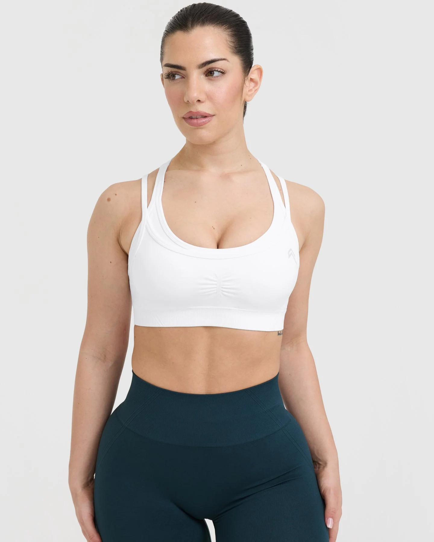 EffortlessLift™ Seamless Layered Sports Bra | White - Image 4