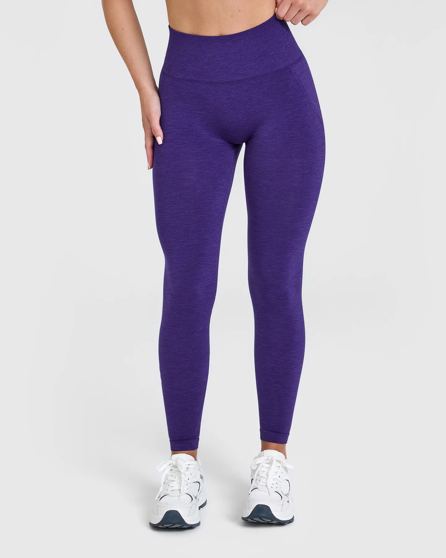 EffortlessLift™ Seamless Leggings with White Logo | Amethyst