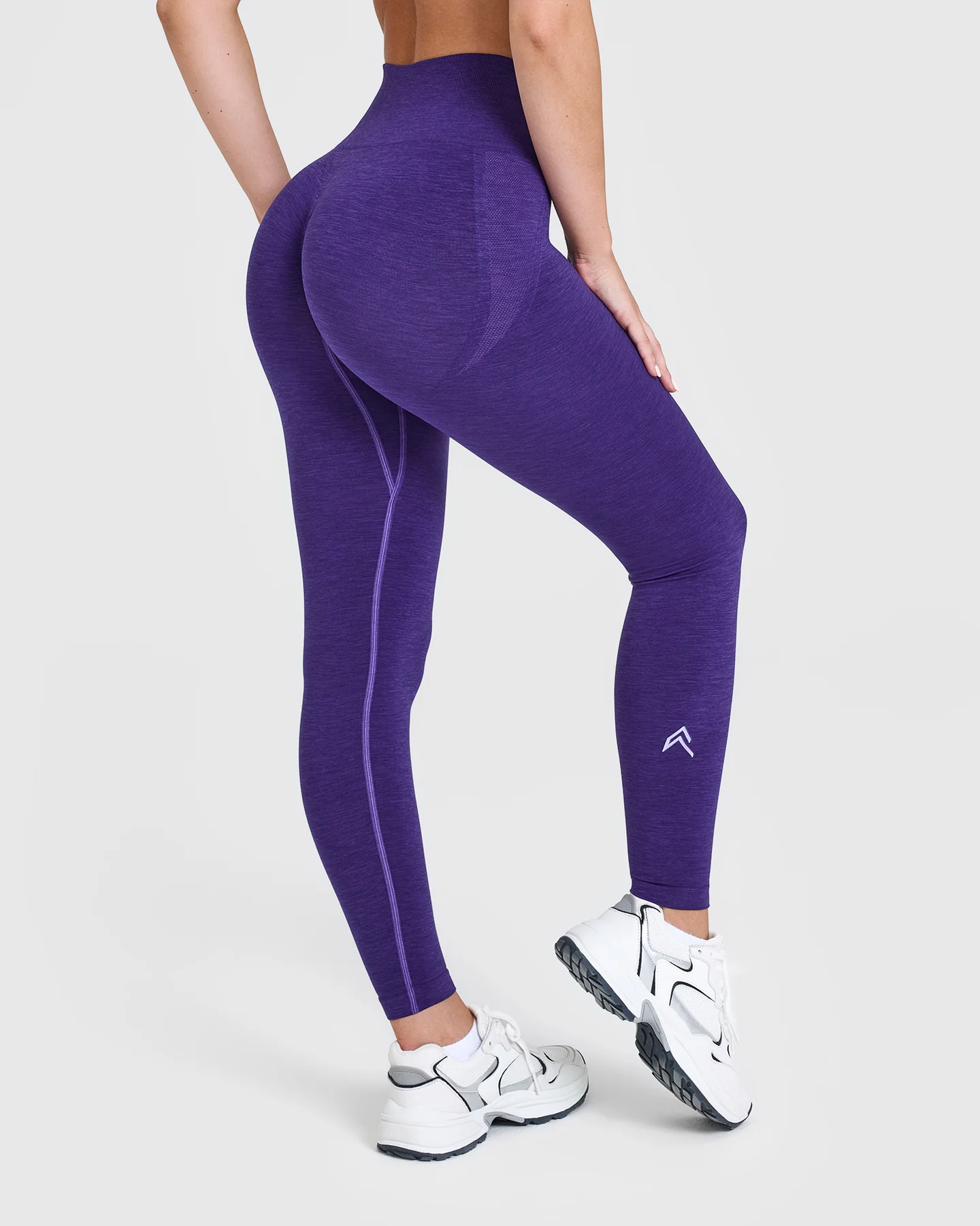 EffortlessLift™ Seamless Leggings with White Logo | Amethyst - Image 2