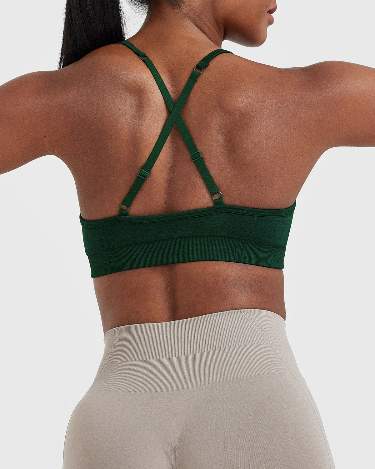 EffortlessLift™ Strappy Bralette with White Logo | Evergreen - Image 5