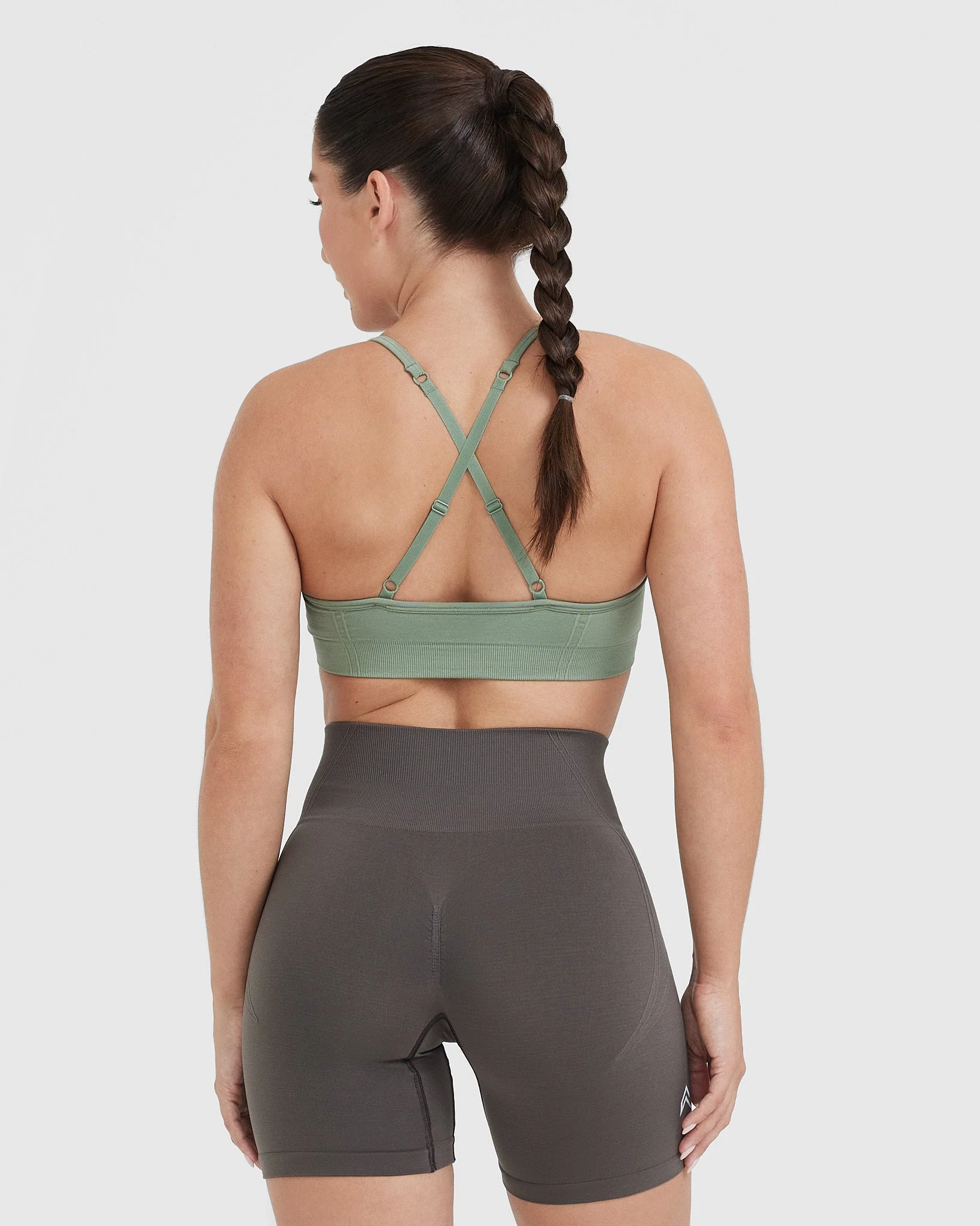 EffortlessLift™ Strappy Bralette with White Logo | Sage - Image 2