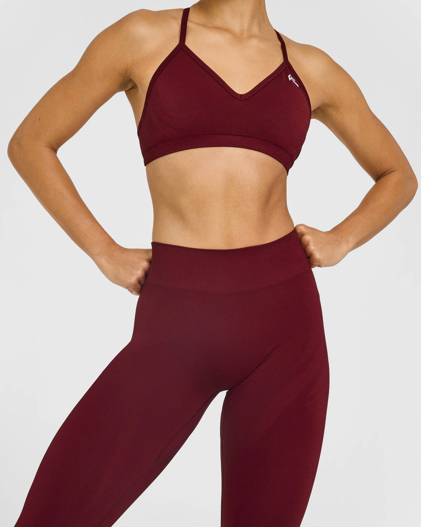 EnhanceLift™ Seamless Leggings with White Logo | Rosewood - Image 5