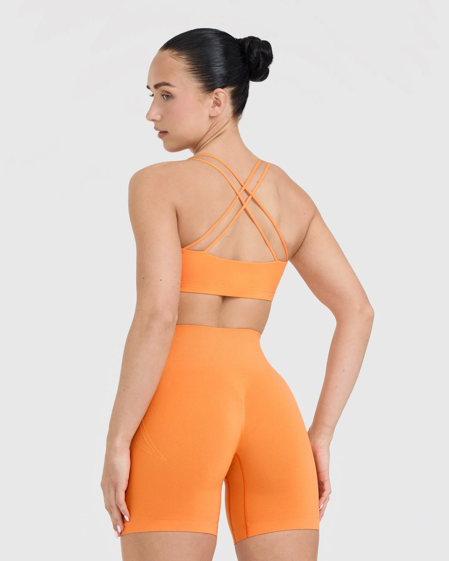 Everyday Cross Over Bralette | Apricot Orange - Image 2