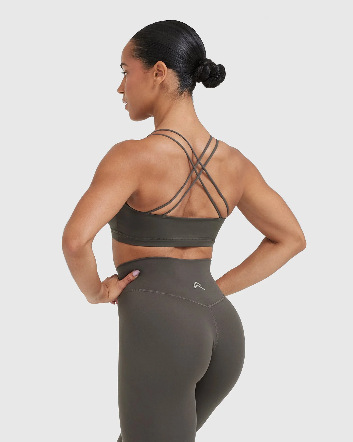 Everyday Cross Over Bralette | Deep Taupe - Image 2