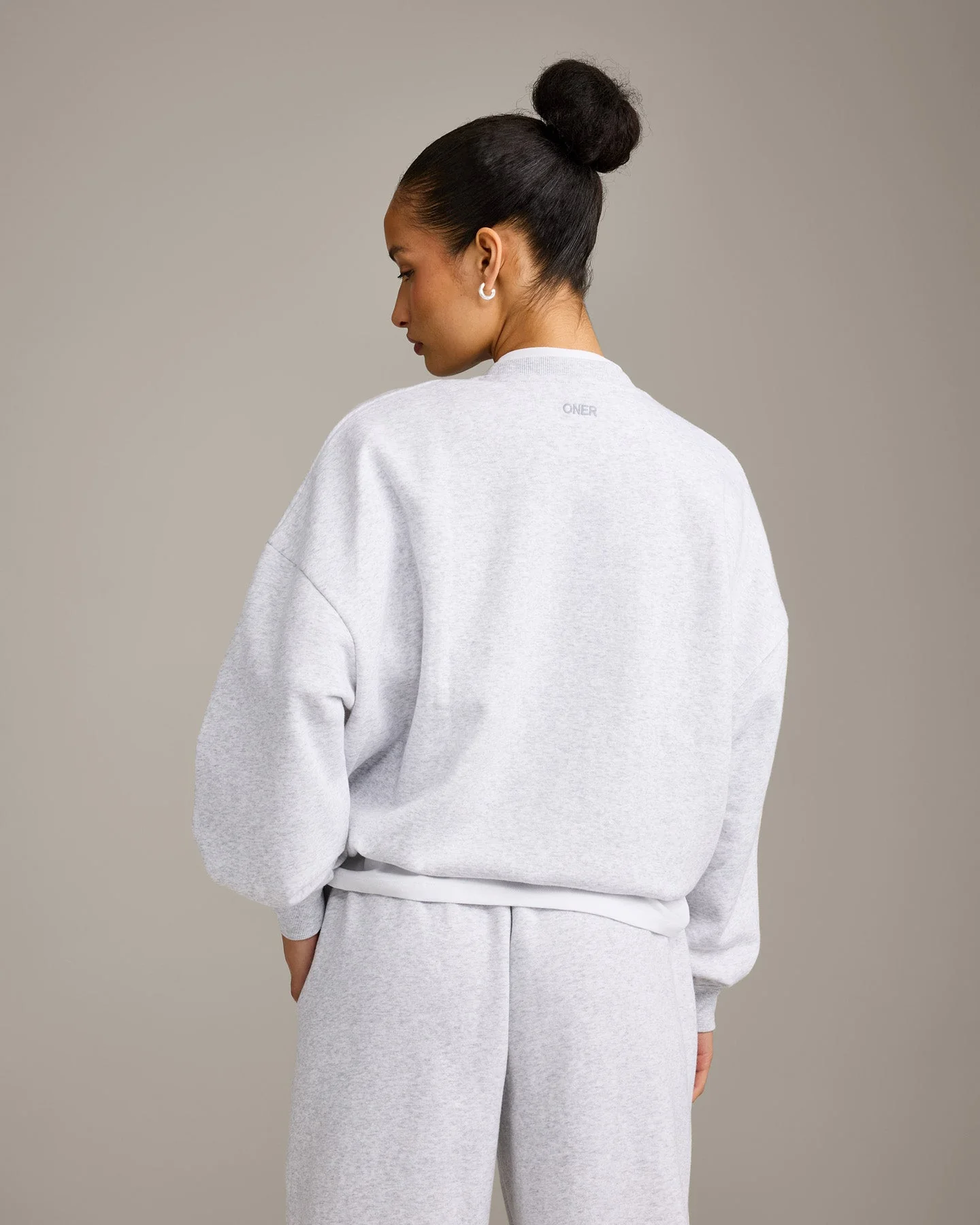 Foundations All Season Crew Neck Sweatshirt | Grey Marl - Image 4