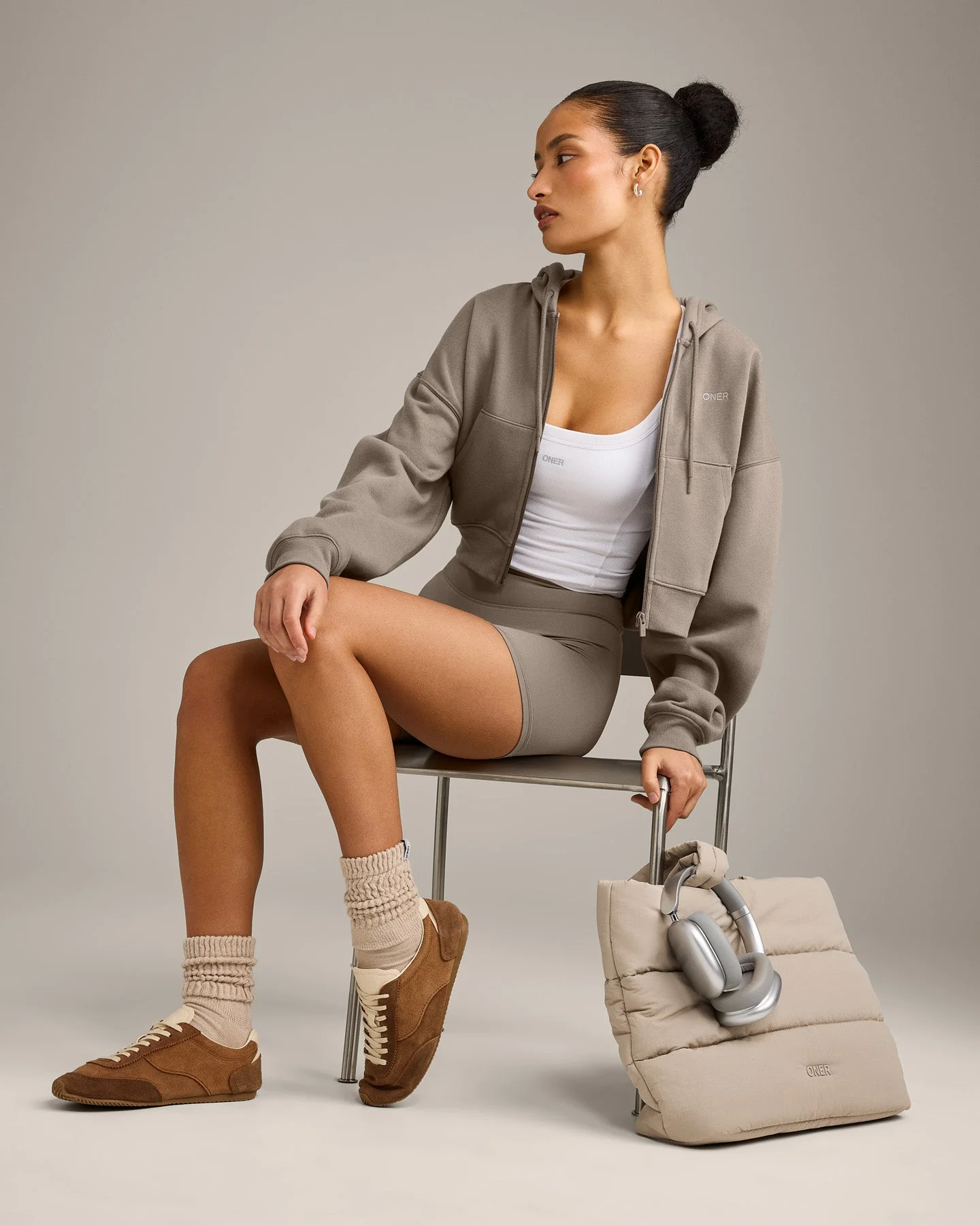 Foundations All Season Cropped Zip Through Hoodie | Minky - Image 5