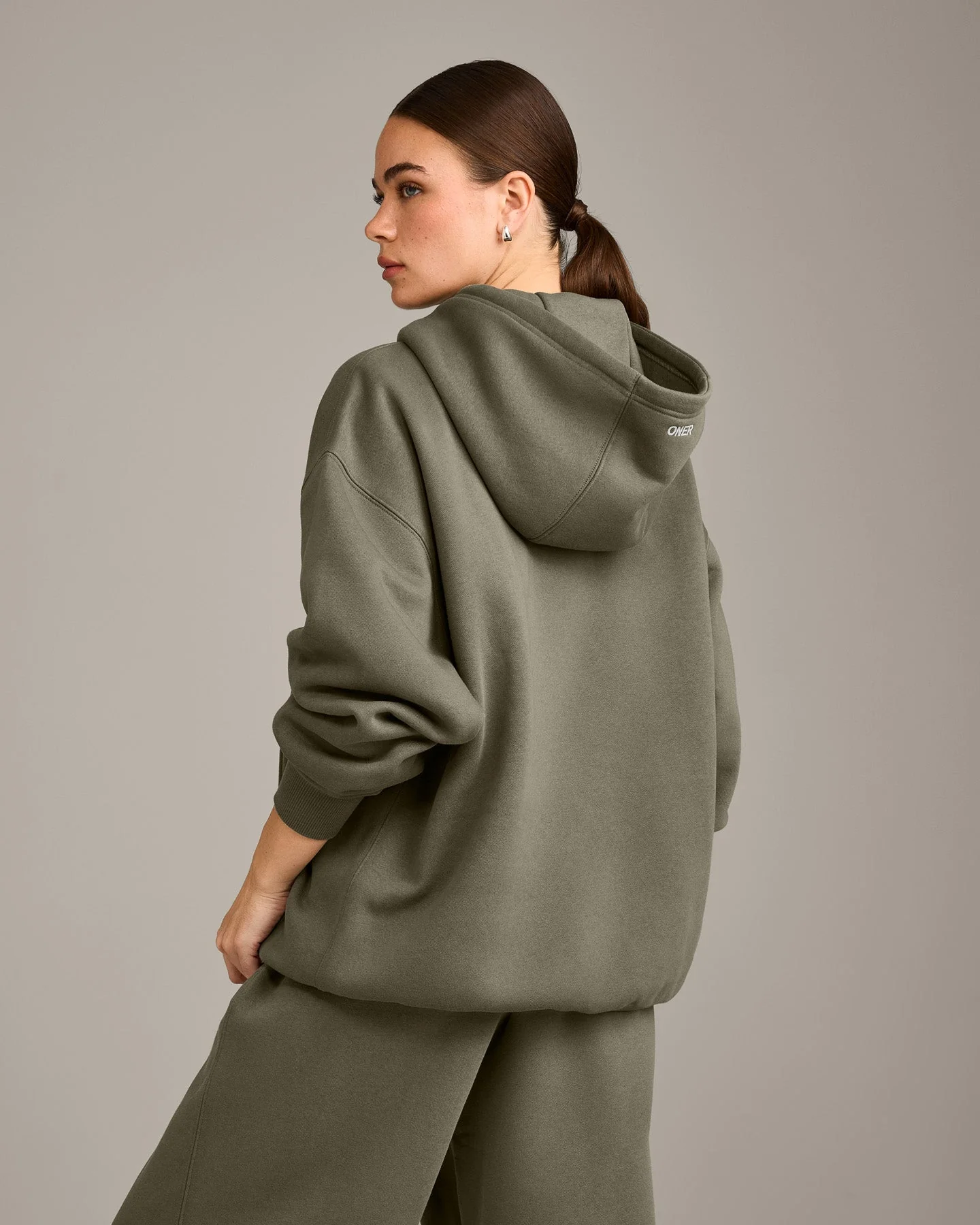 Foundations Cosy Oversized Hoodie | Alpine Green - Image 2