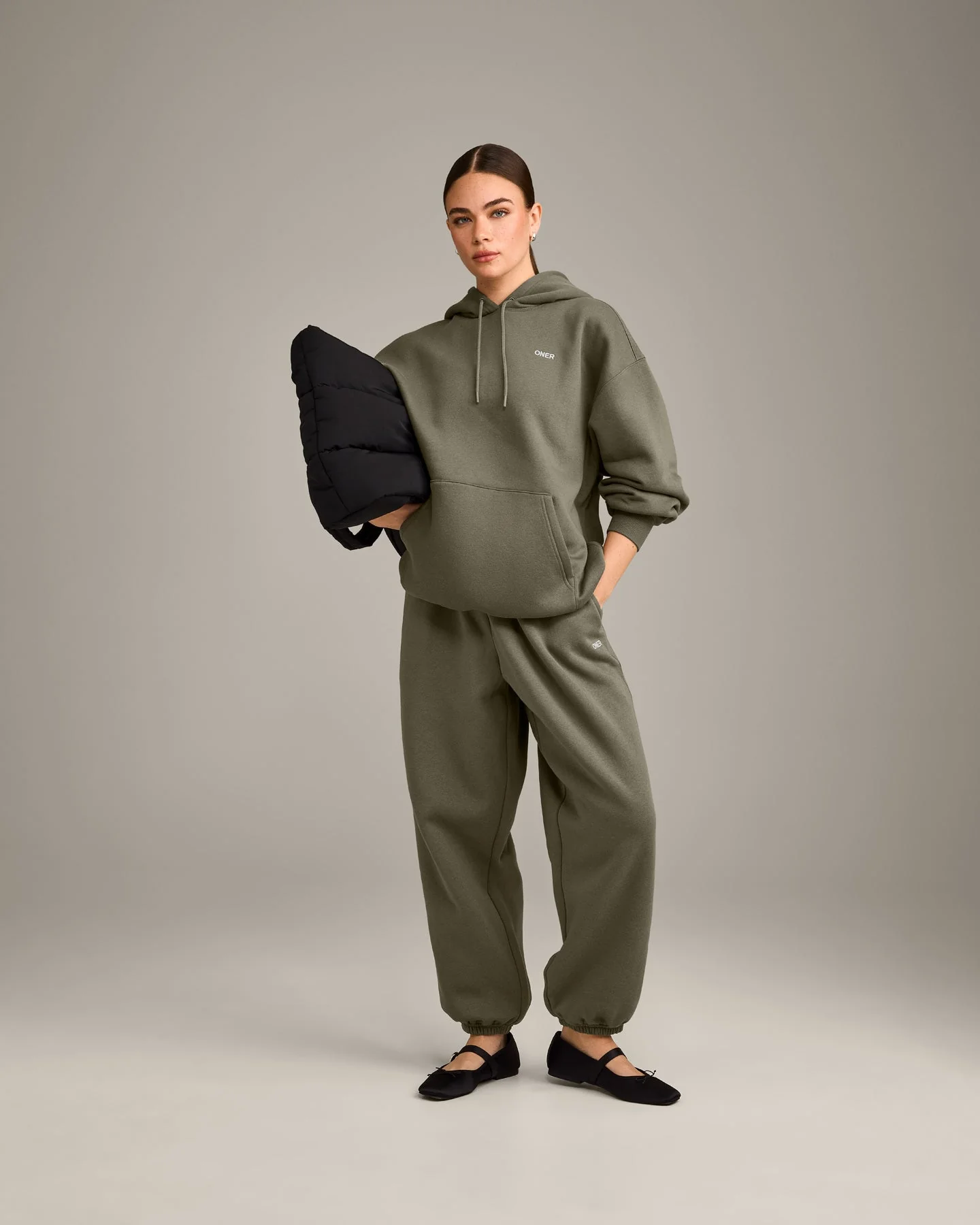 Foundations Cosy Oversized Hoodie | Alpine Green - Image 3