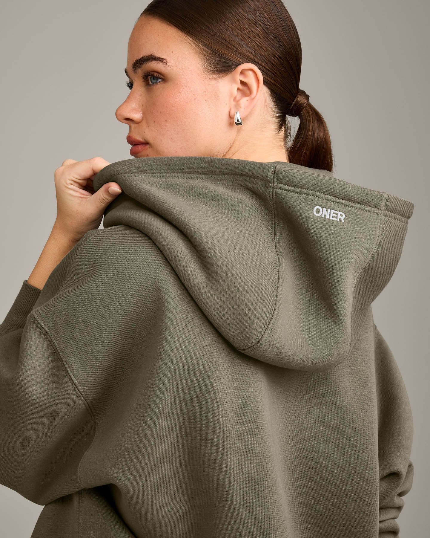 Foundations Cosy Oversized Hoodie | Alpine Green - Image 4