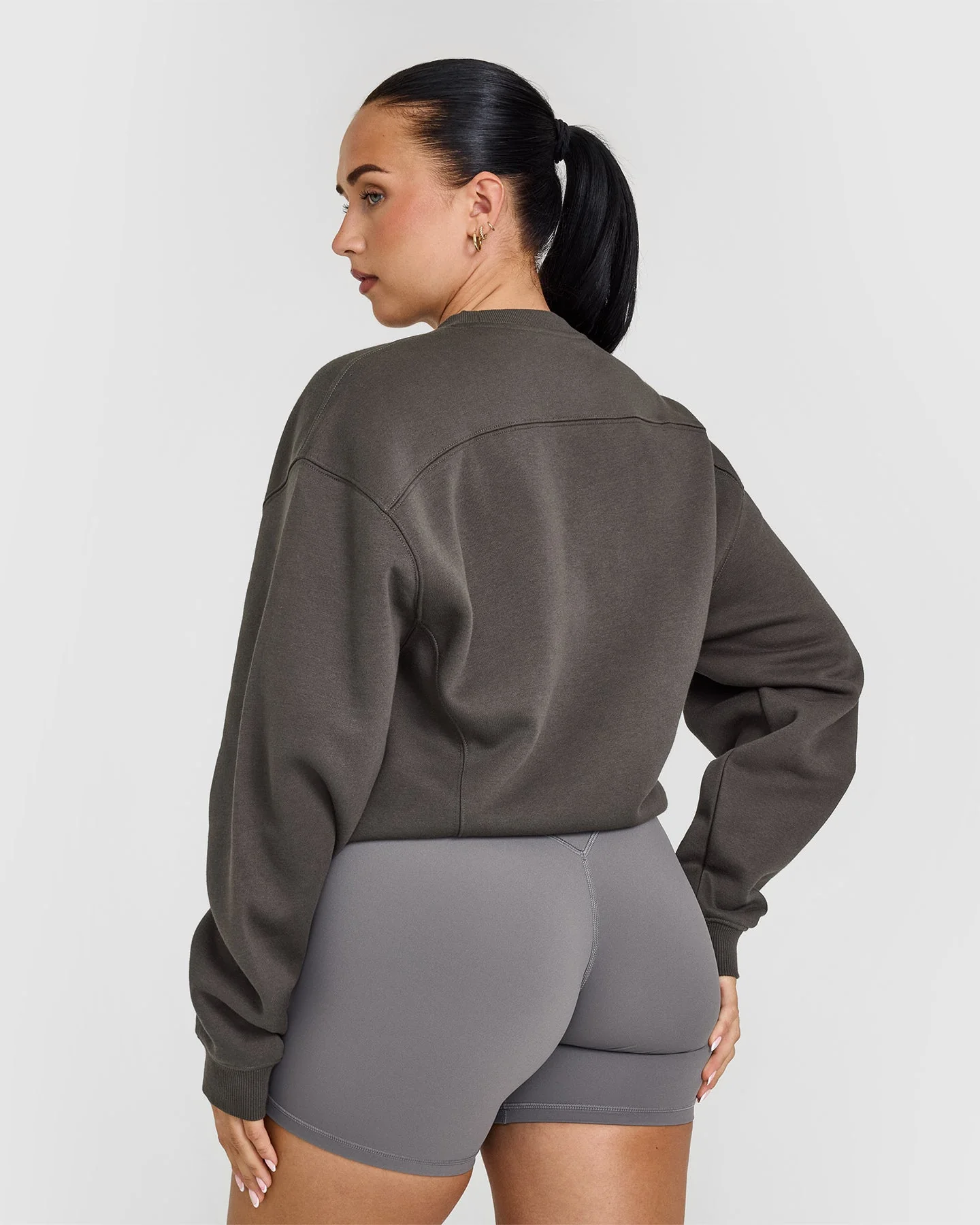 Foundations Crew Neck Sweatshirt | Deep Taupe - Image 2