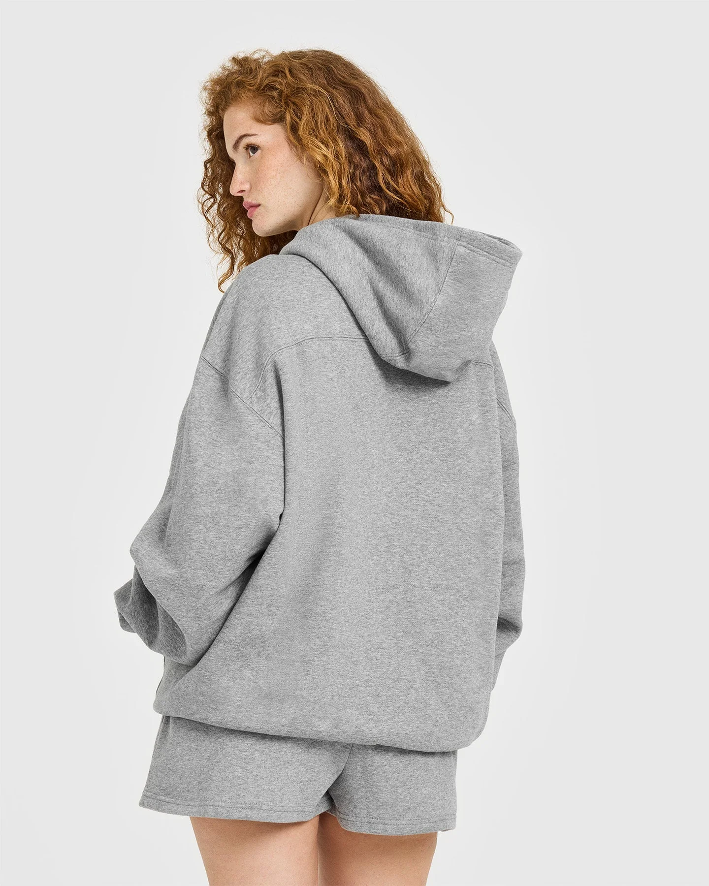 Foundations Oversized Oner 25 Hoodie | Charcoal Marl - Image 4