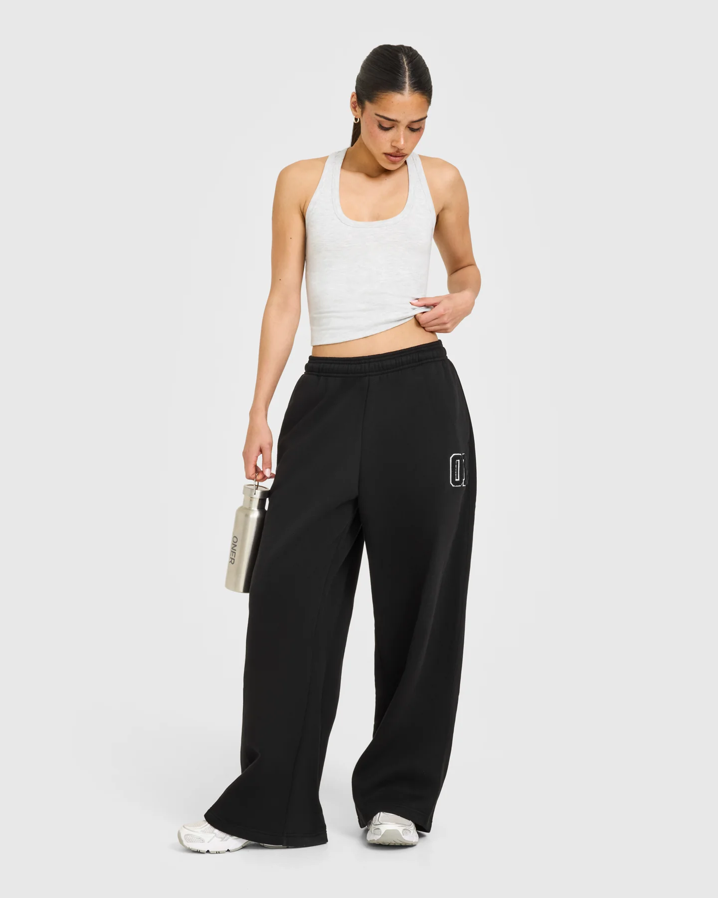 Foundations Oversized Oner 25 Straight Leg Joggers | Black - Image 3