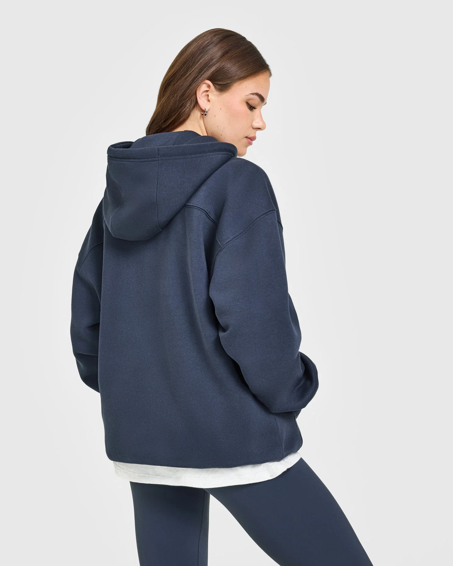 Foundations Oversized Oner Girlfriend Hoodie | True Blue - Image 2