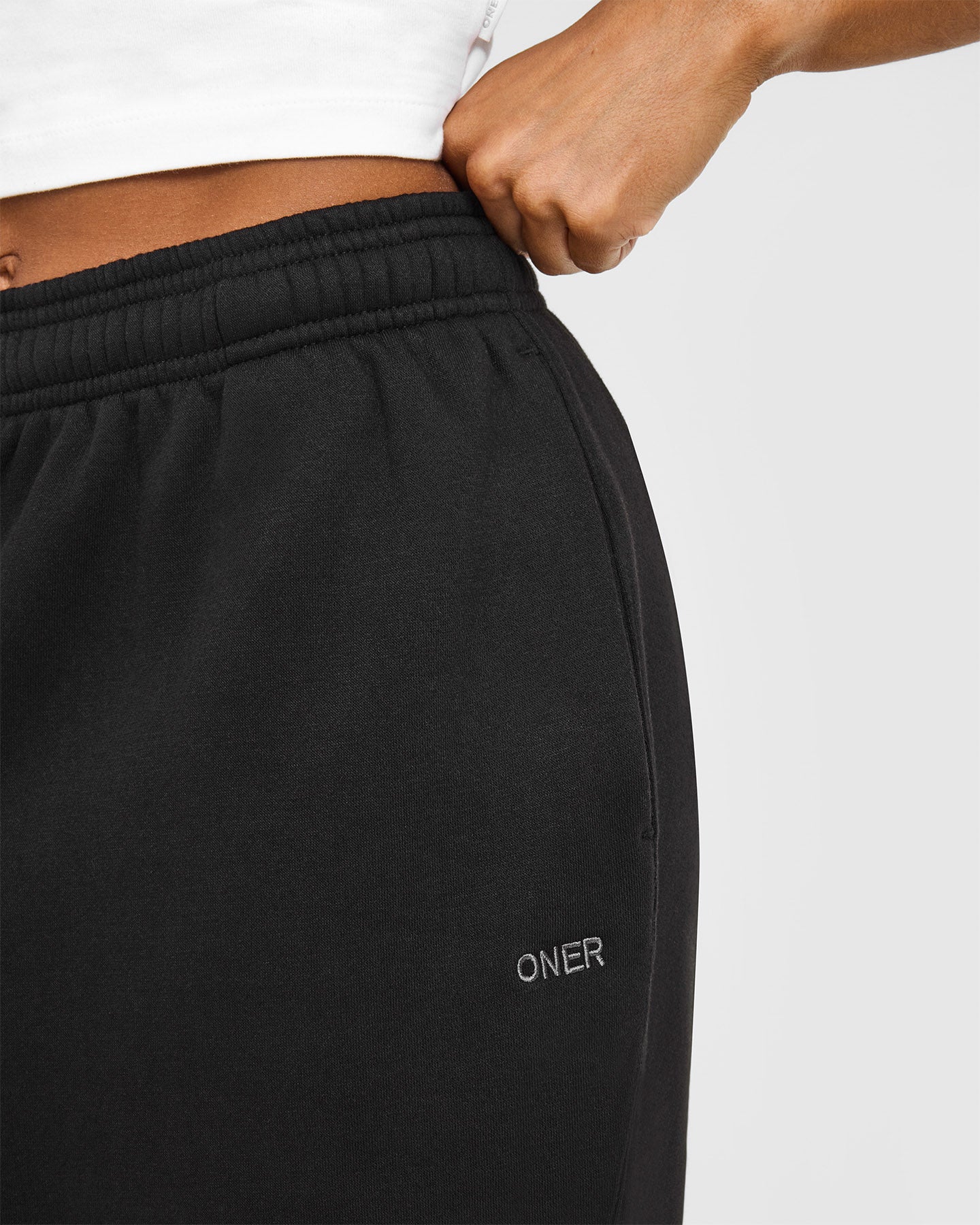 Foundations Oversized Straight Leg Joggers | Black - Image 4
