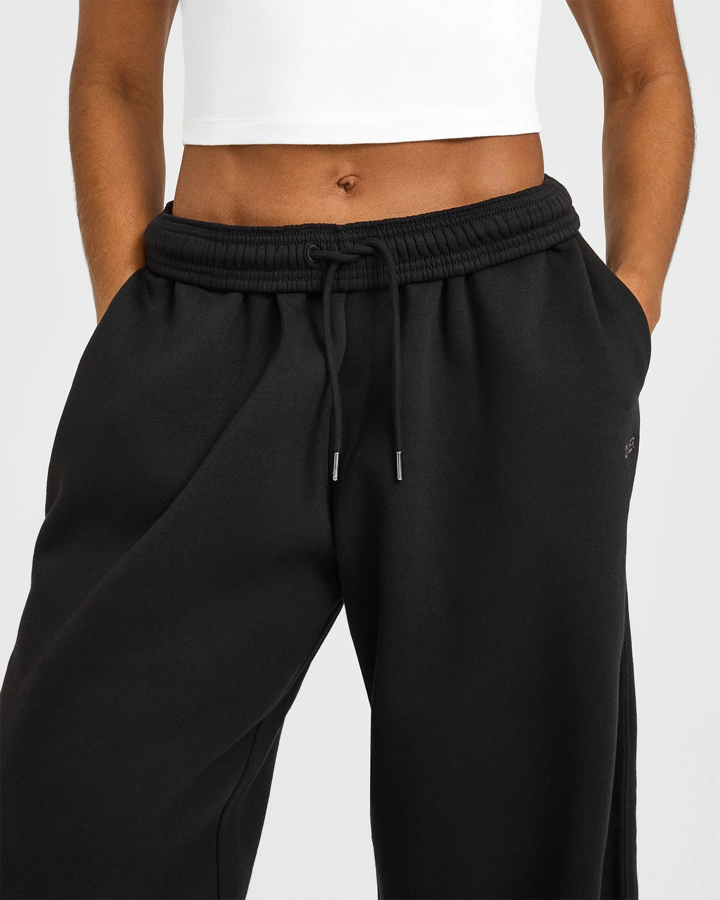 Foundations Oversized Straight Leg Joggers | Black - Image 5