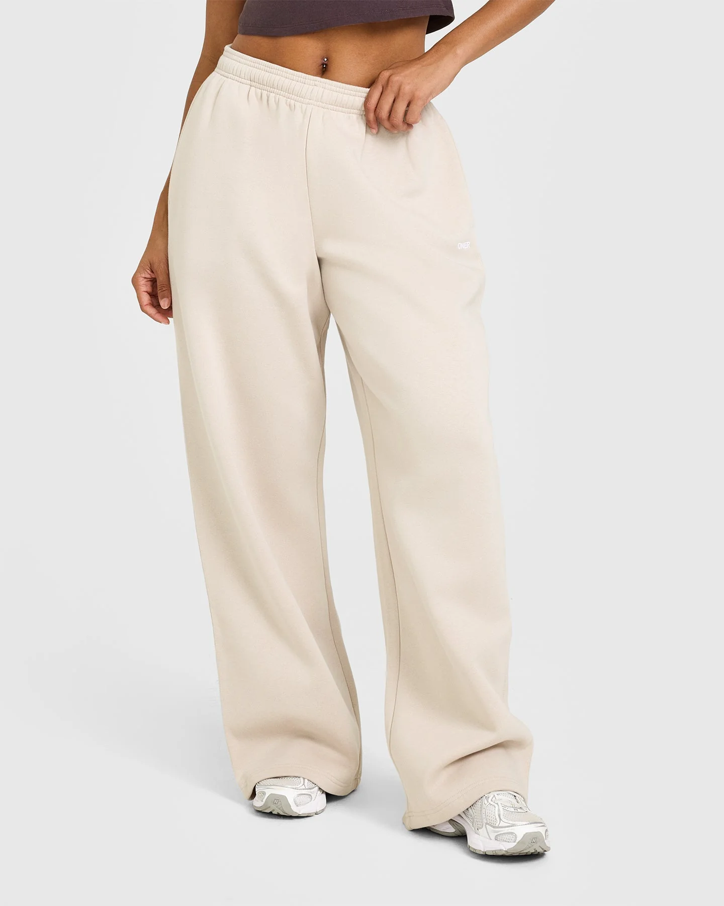 Foundations Oversized Straight Leg Joggers | Sand