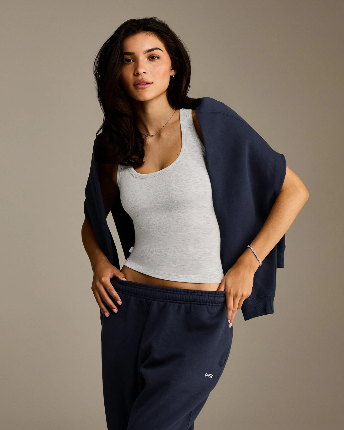 Foundations Oversized Straight Leg Joggers | True Blue - Image 2