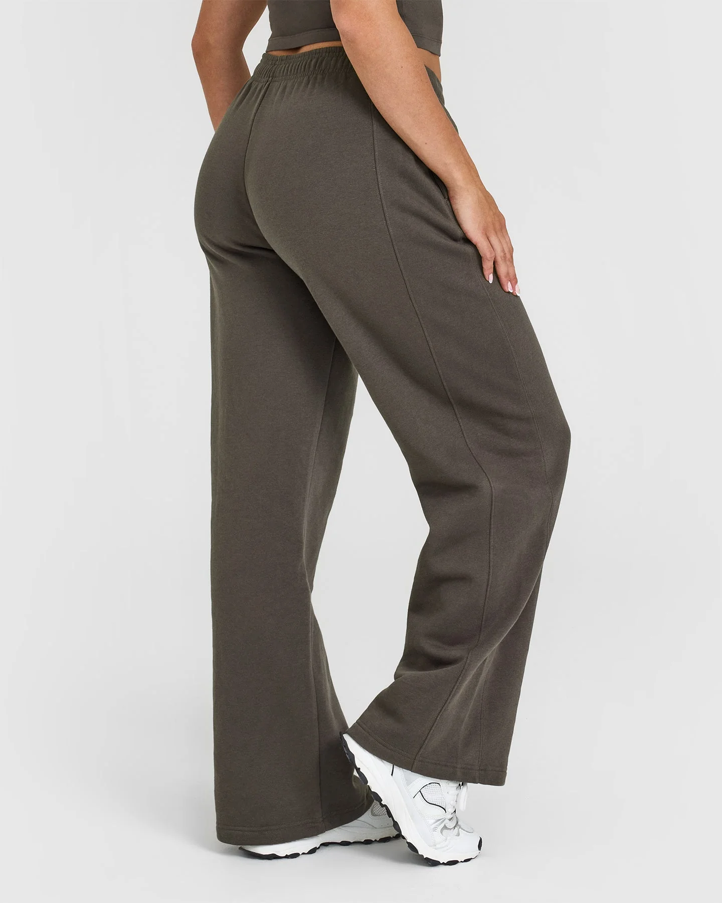 Foundations Straight Leg Joggers | Deep Taupe - Image 2