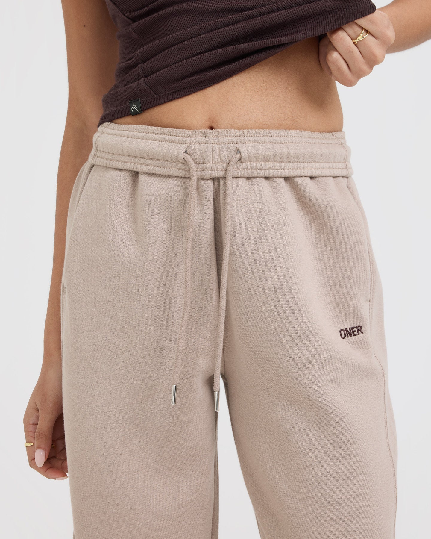 Foundations Straight Leg Joggers | Mushroom Brown - Image 5