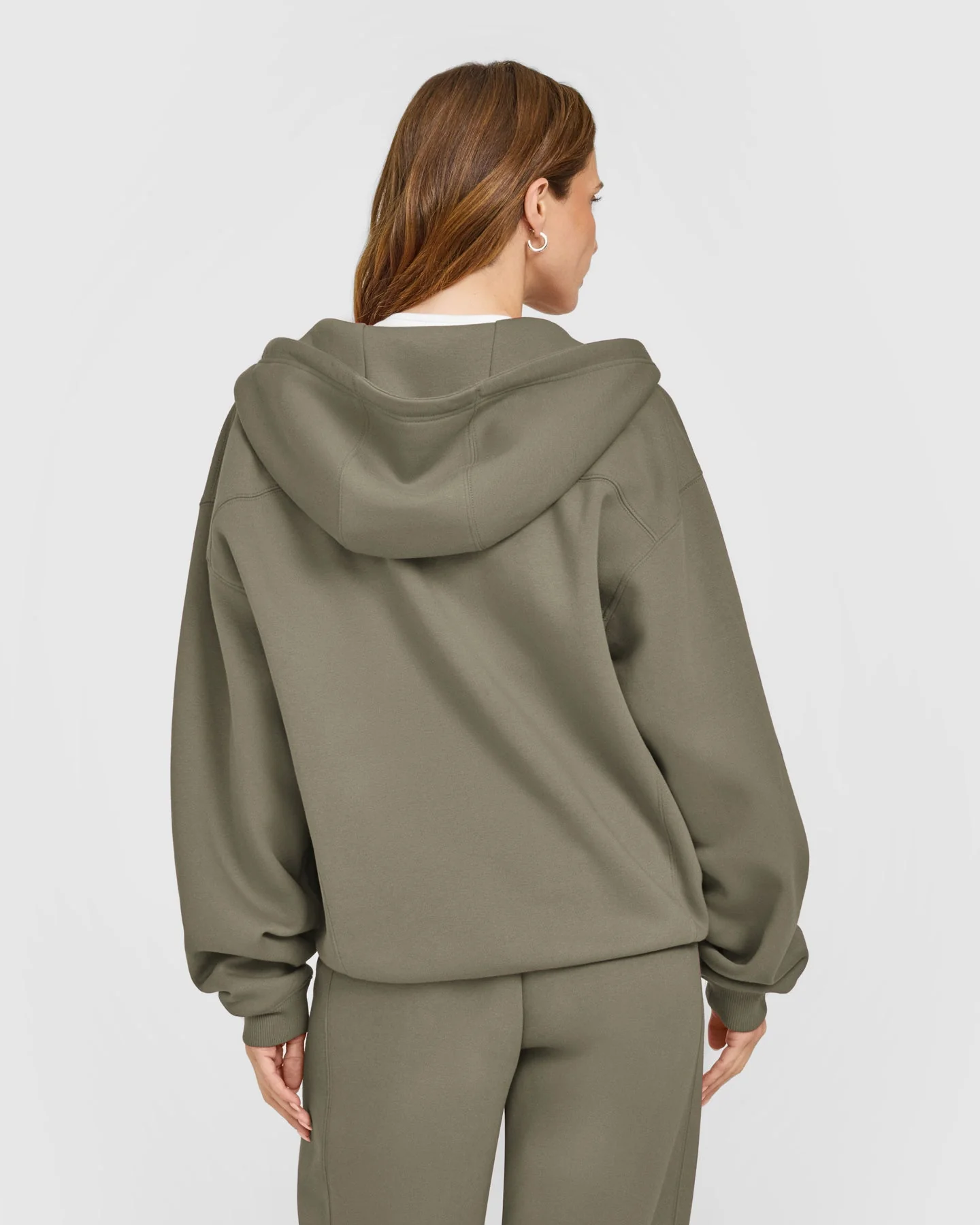 Foundations Zip Through Hoodie | Alpine Green - Image 2