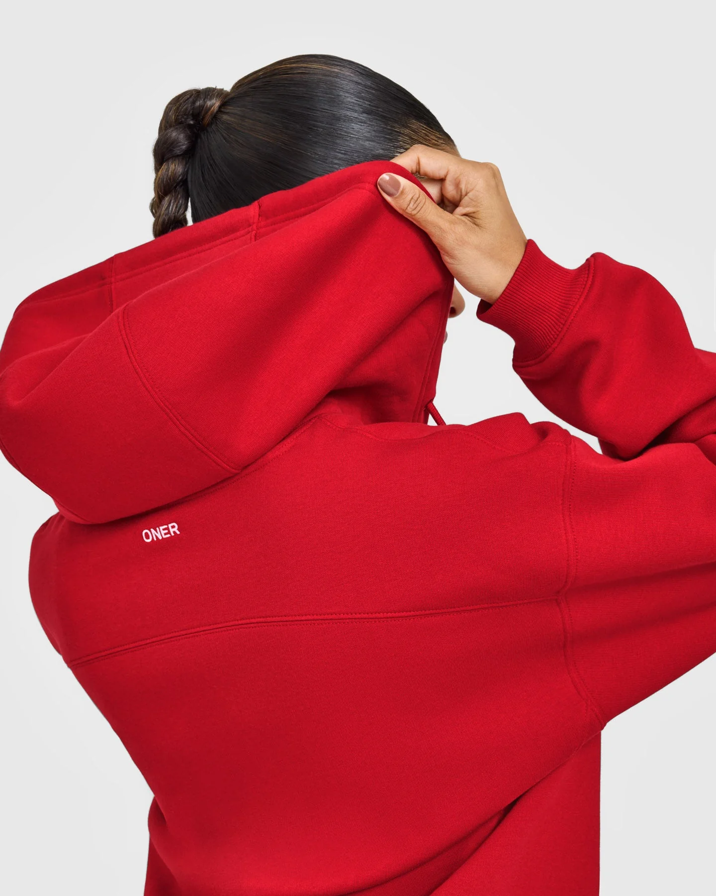 Foundations Zip Through Hoodie | Toasted Red - Image 5