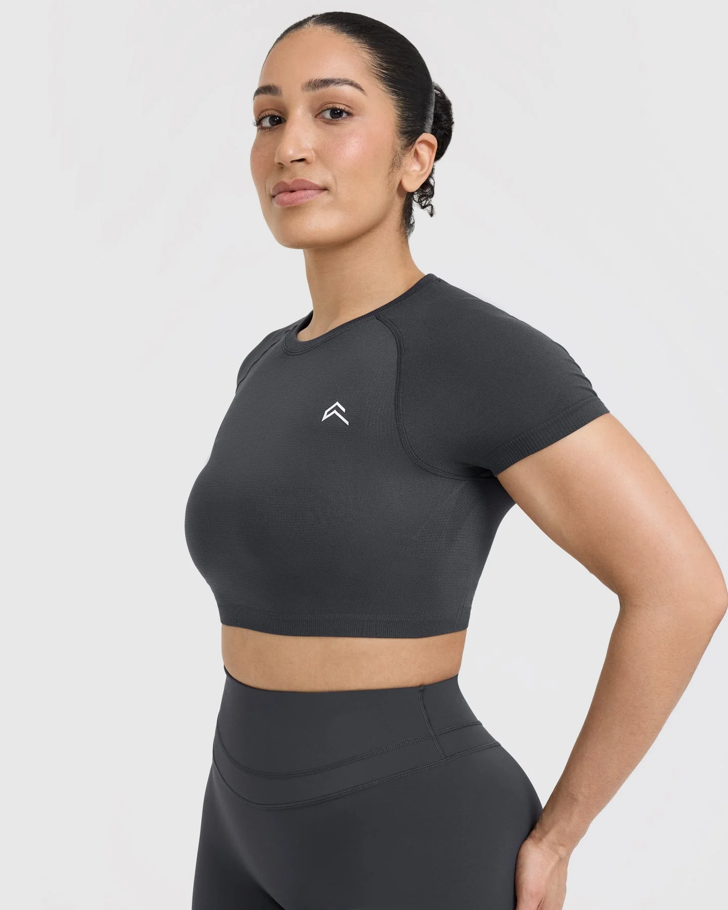 Go To Seamless Fitted Crop Top | Coal - Image 5