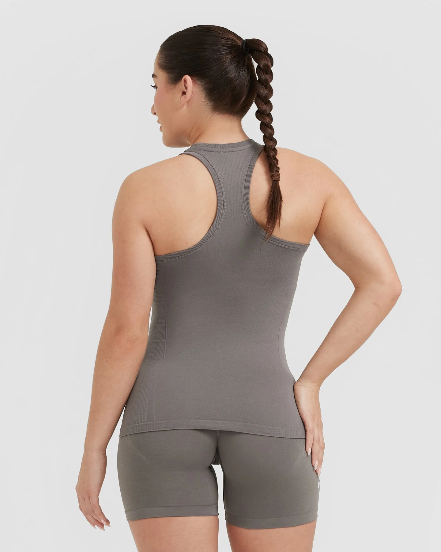 Go To Seamless Fitted High Neck Vest | Ash Grey - Image 2