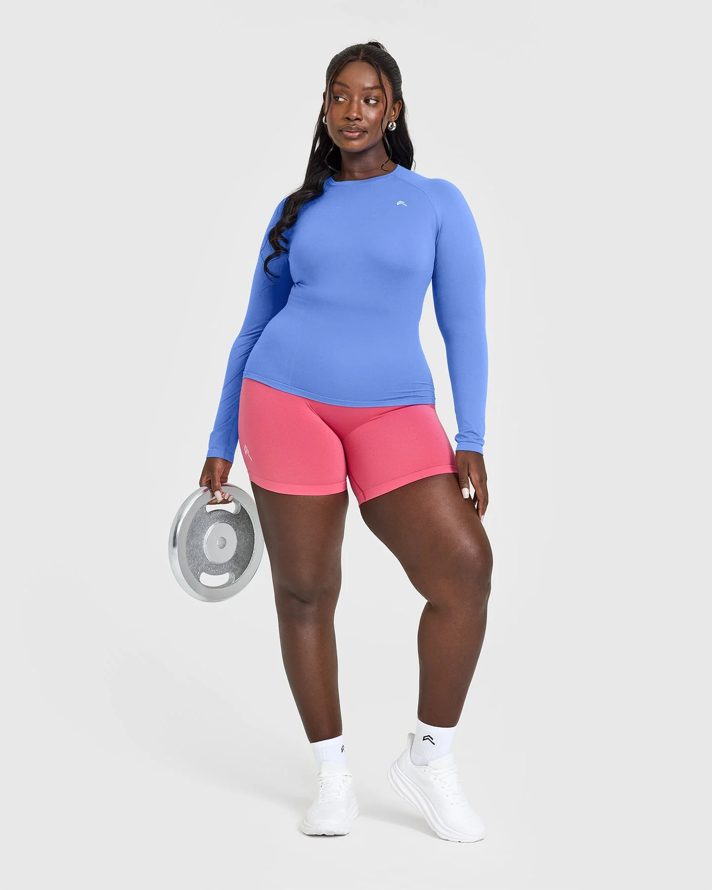 Go To Seamless Fitted Long Sleeve Top | Light Glaucous Blue - Image 3