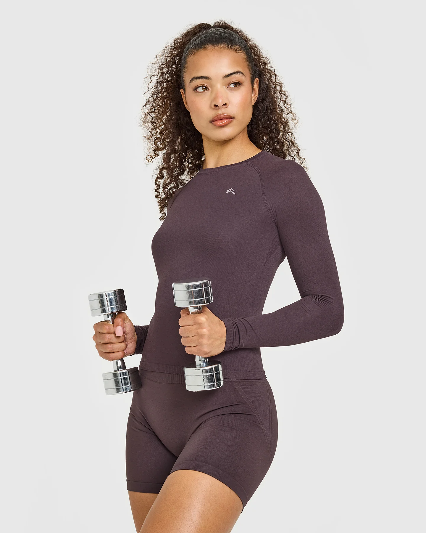 Go To Seamless Fitted Long Sleeve Top | Umber Brown - Image 6