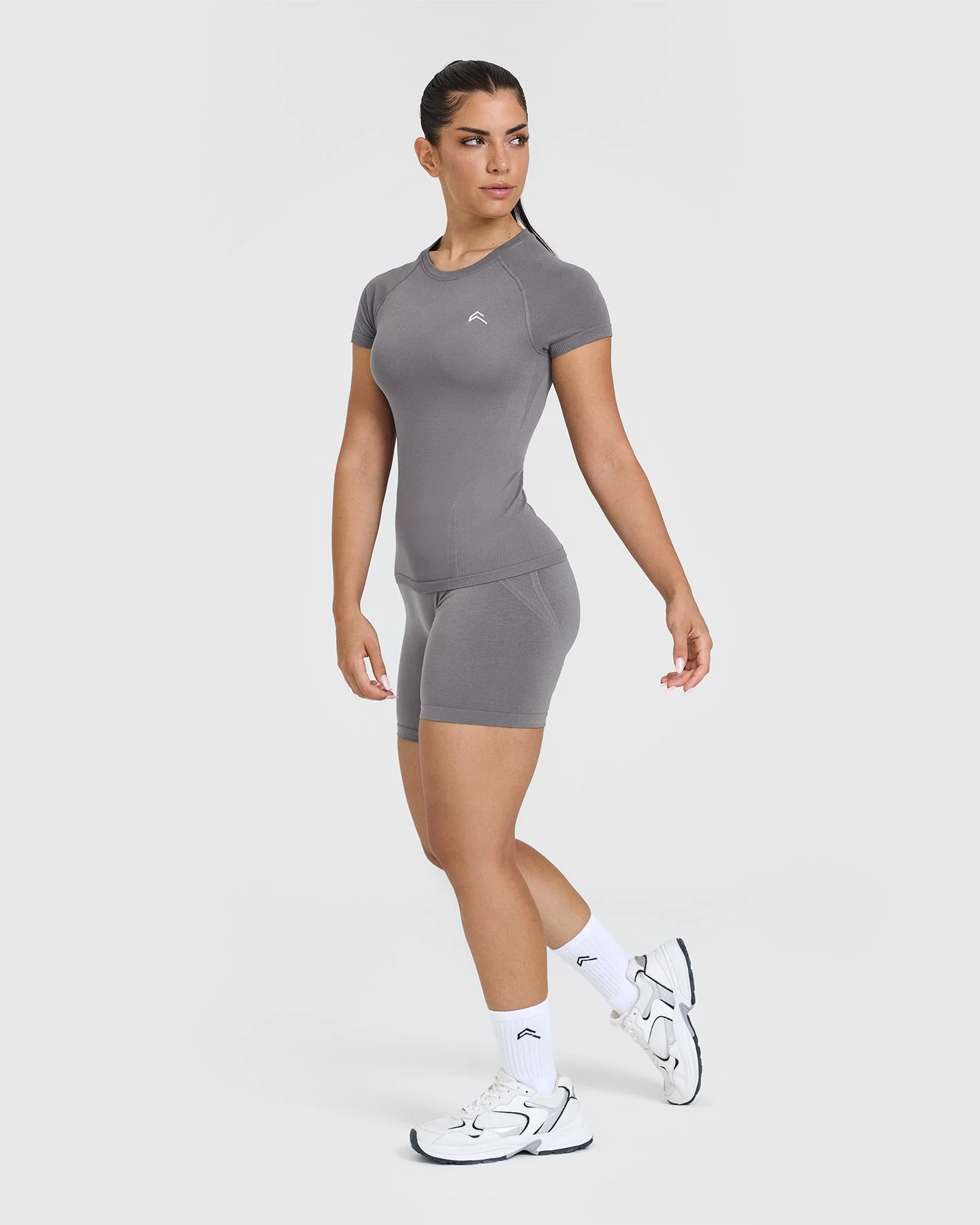 Go To Seamless Fitted Top | Ash Grey - Image 3