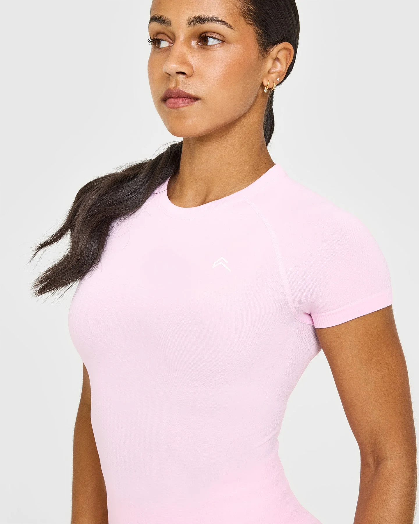 Go To Seamless Fitted Top | Chalk Pink - Image 2