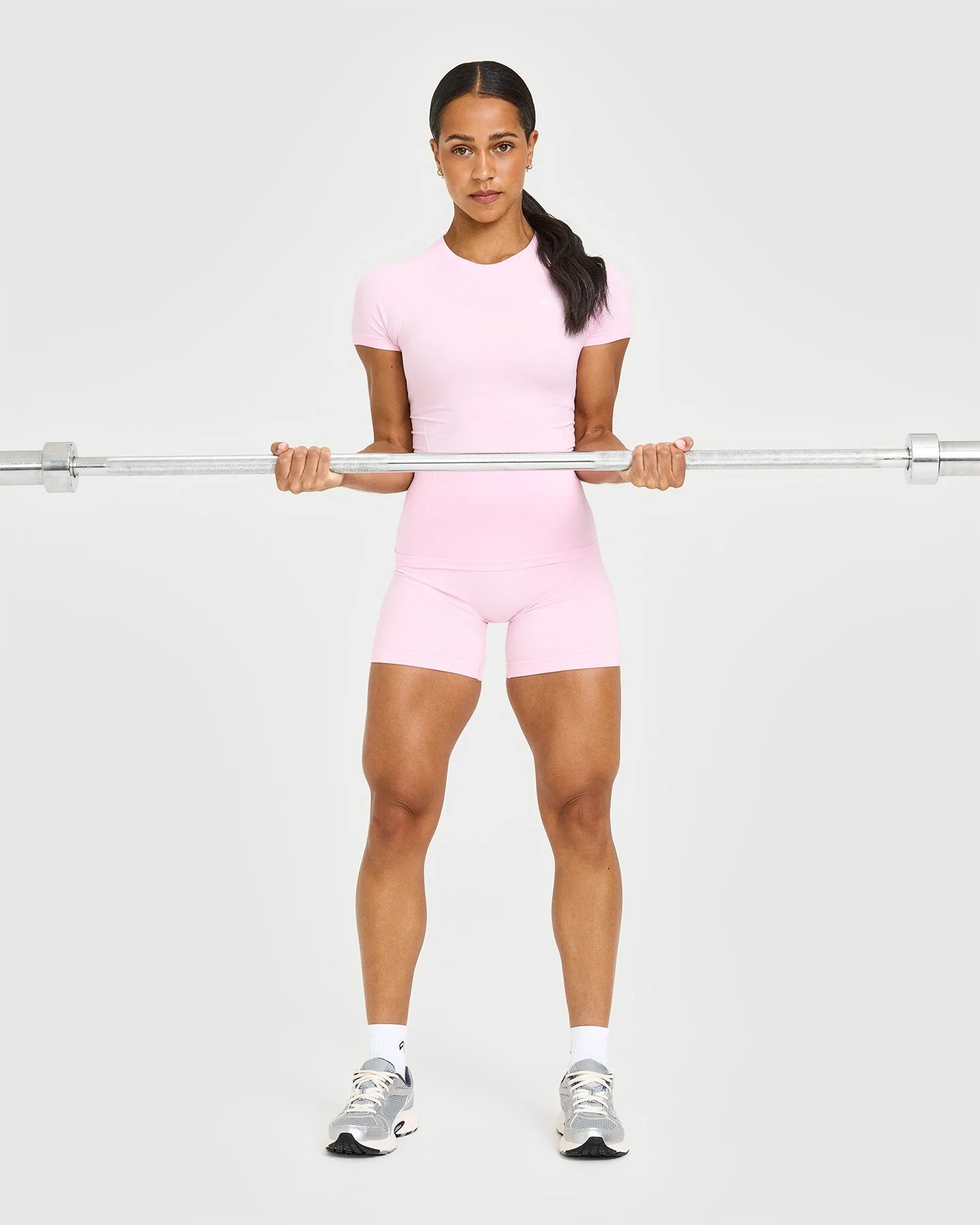 Go To Seamless Fitted Top | Chalk Pink - Image 3