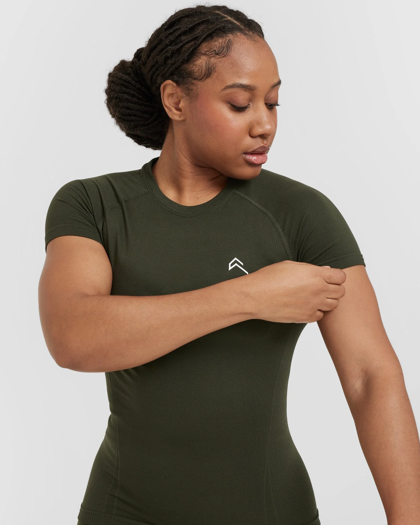 Go To Seamless Fitted Top | Khaki - Image 4