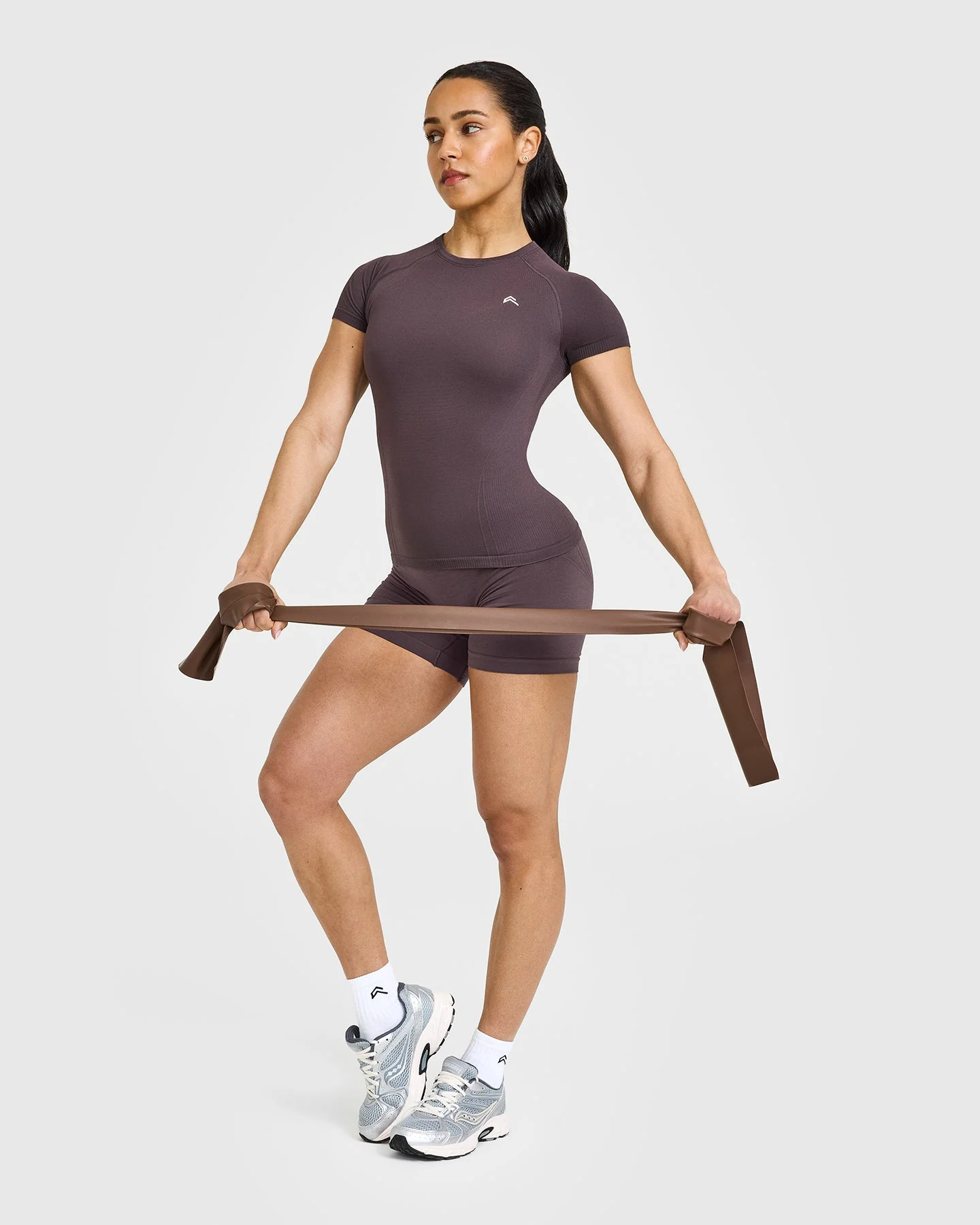 Go To Seamless Fitted Top | Umber Brown - Image 3