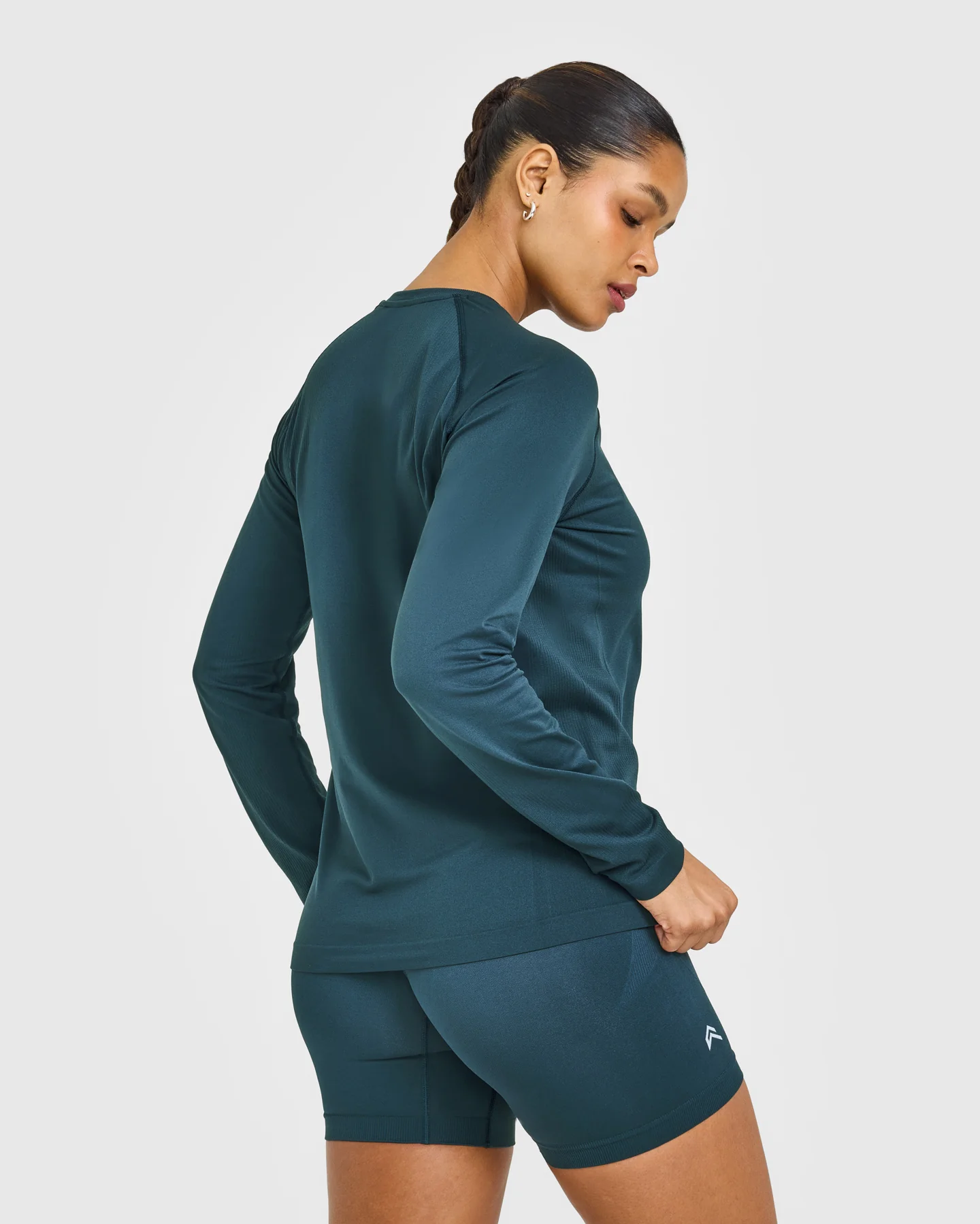 Go To Seamless Loose Long Sleeve Top | Oil Blue - Image 2