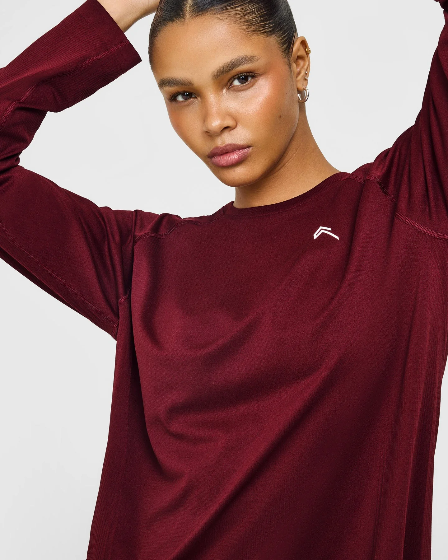 Go To Seamless Loose Long Sleeve Top | Rosewood - Image 2