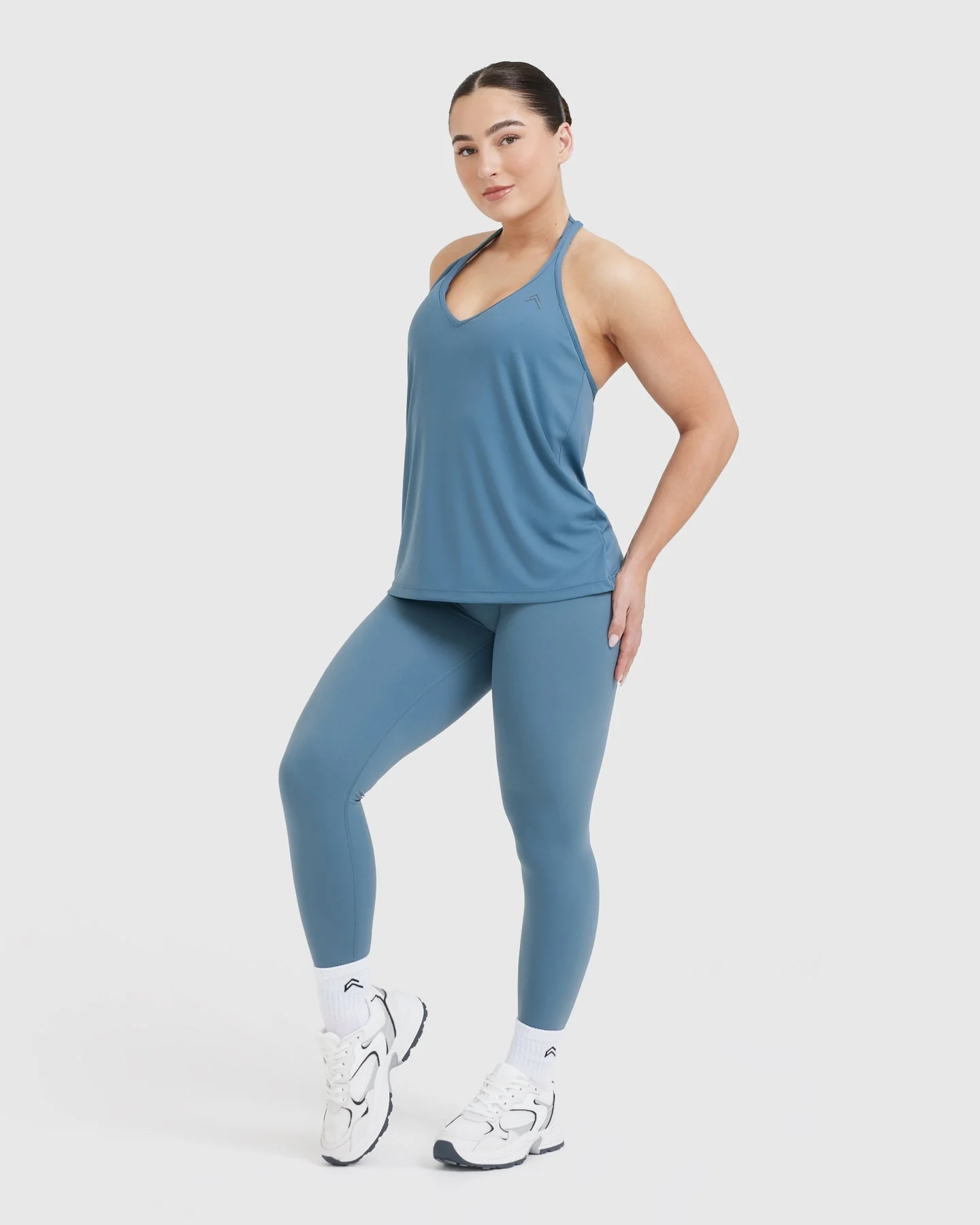 Go To Strappy Loose Vest | Moonstone Blue - Image 3