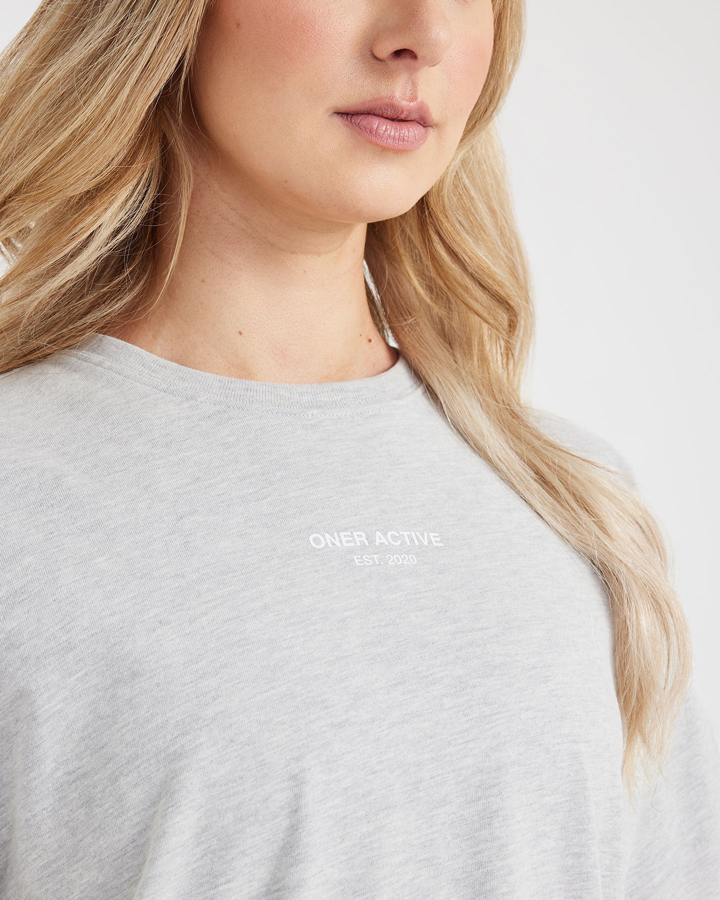 Graphic Oversized Short Sleeve Tee | Silver Marl - Image 3