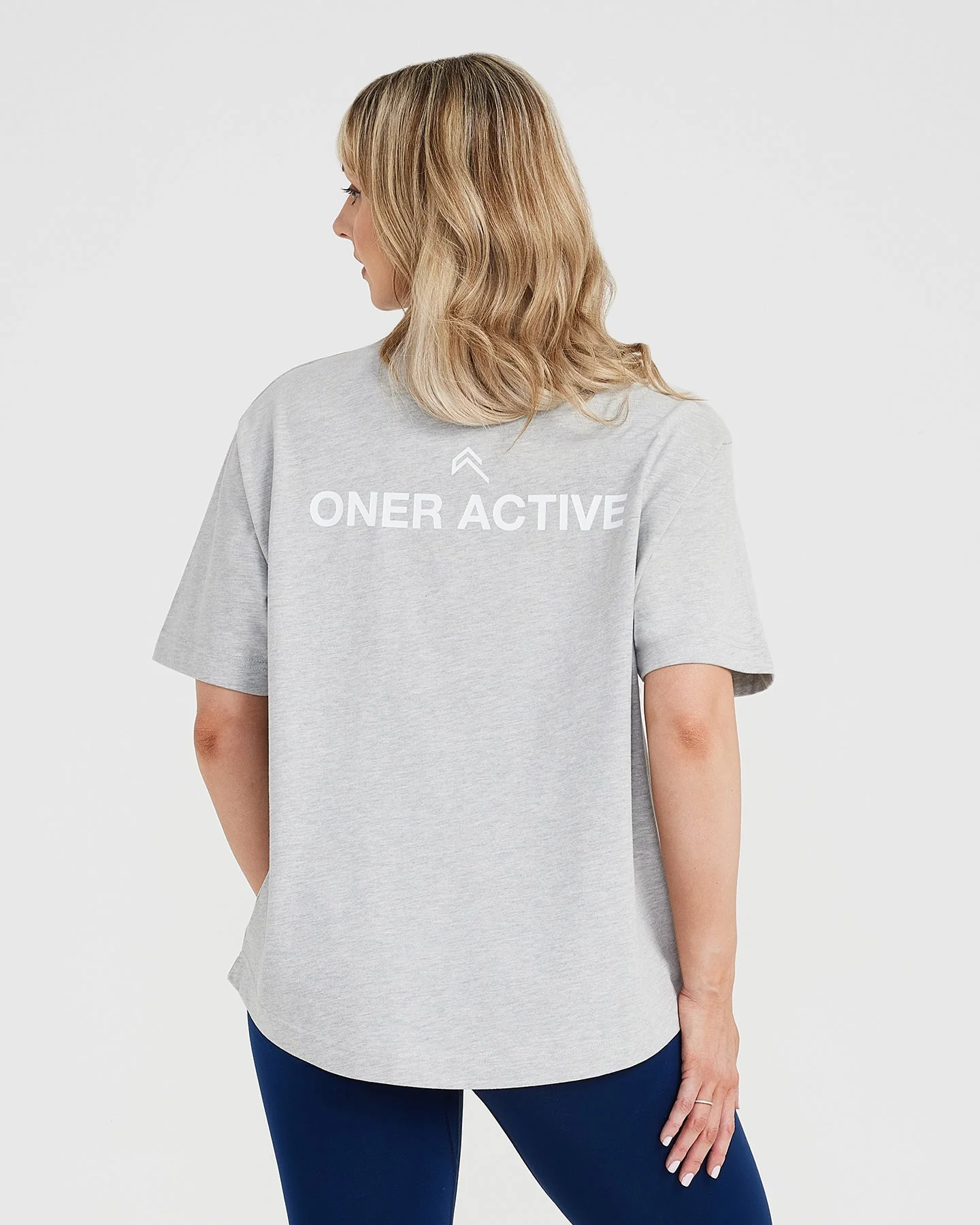 Graphic Oversized Short Sleeve Tee | Silver Marl - Image 4