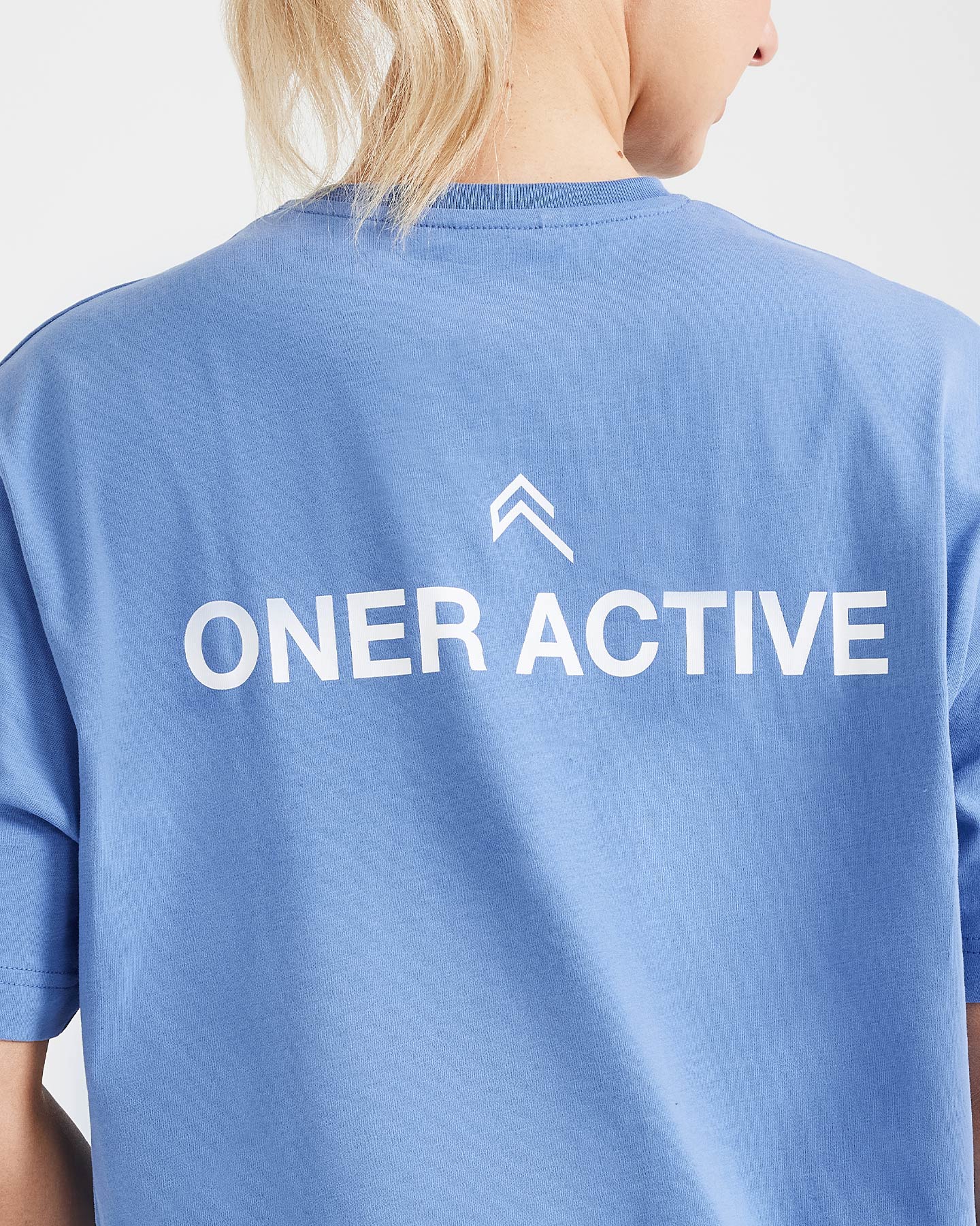 Graphic Oversized Short Sleeve Tee | Washed Light Denim - Image 5