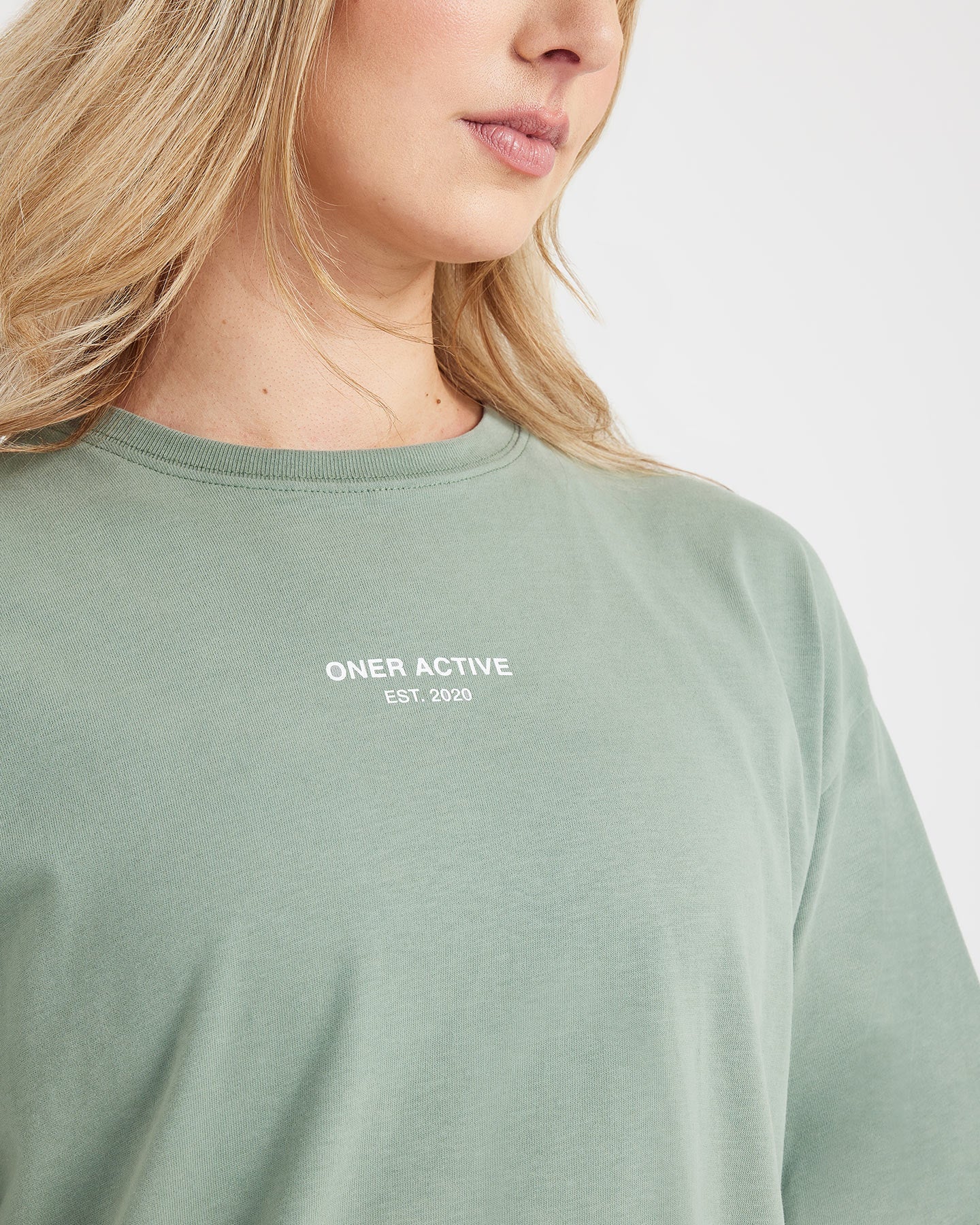 Graphic Oversized Short Sleeve Tee | Washed Sage - Image 3