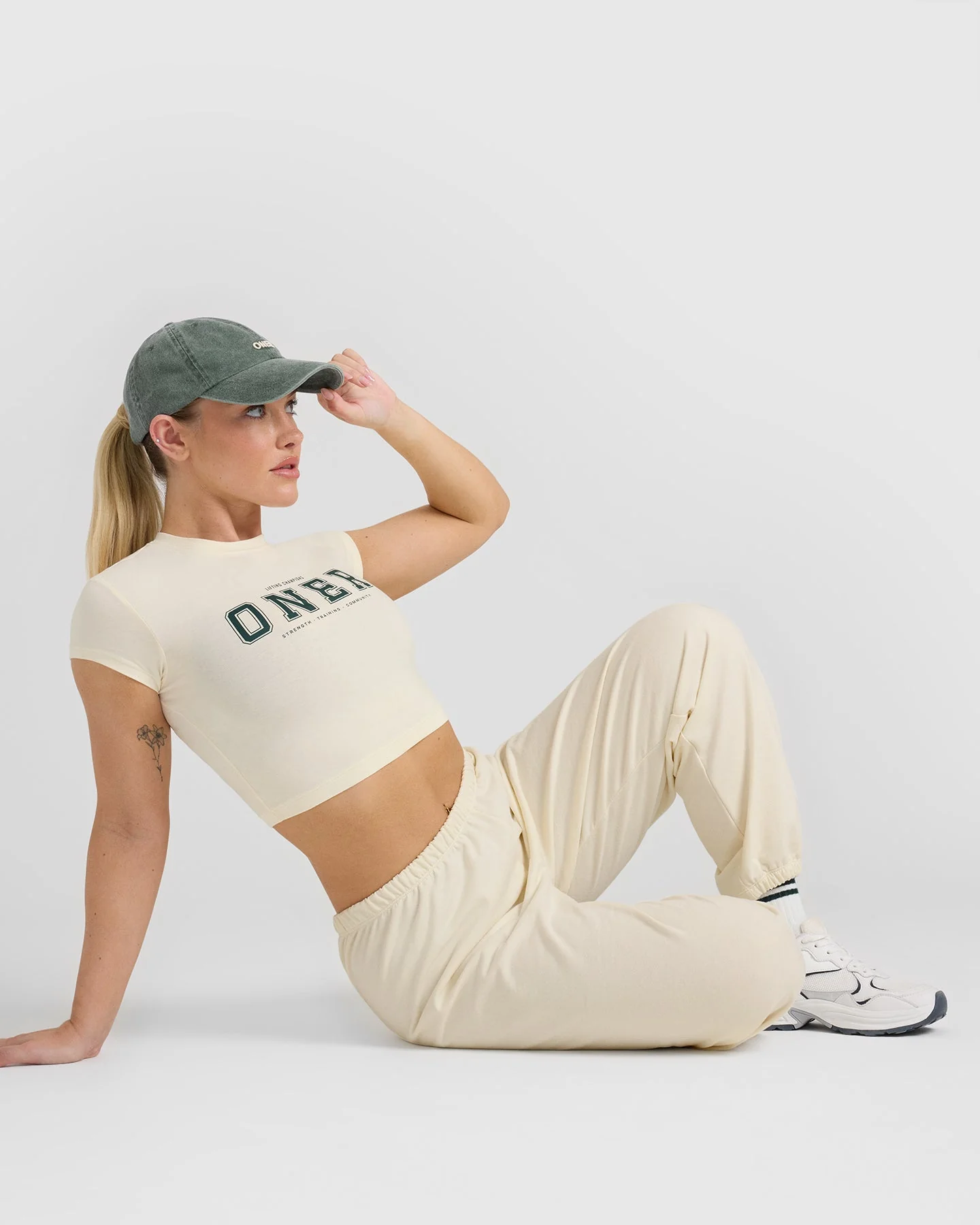 Lightweight Joggers with Printed Logo | Off White - Image 5