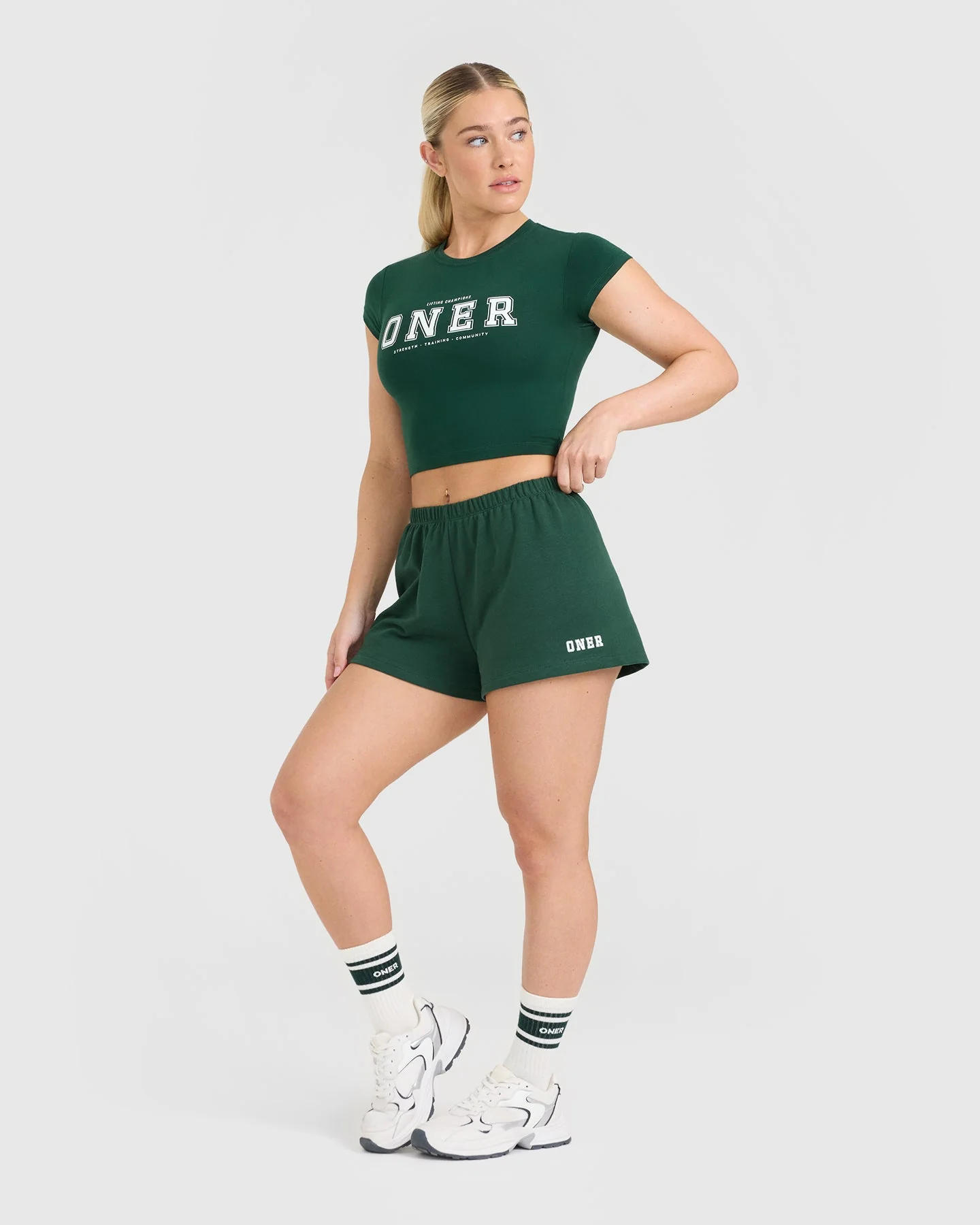 Lightweight Shorts with Printed Logo | Racing Green - Image 3