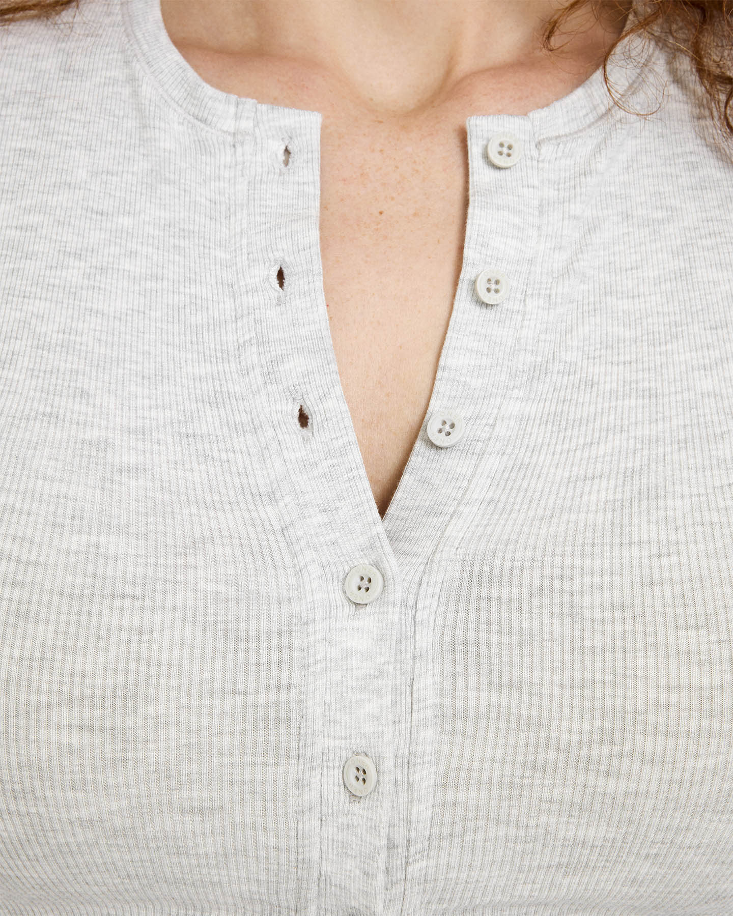Mellow™ Rib Long Sleeve Cardigan | Light Grey Marl - Image 5