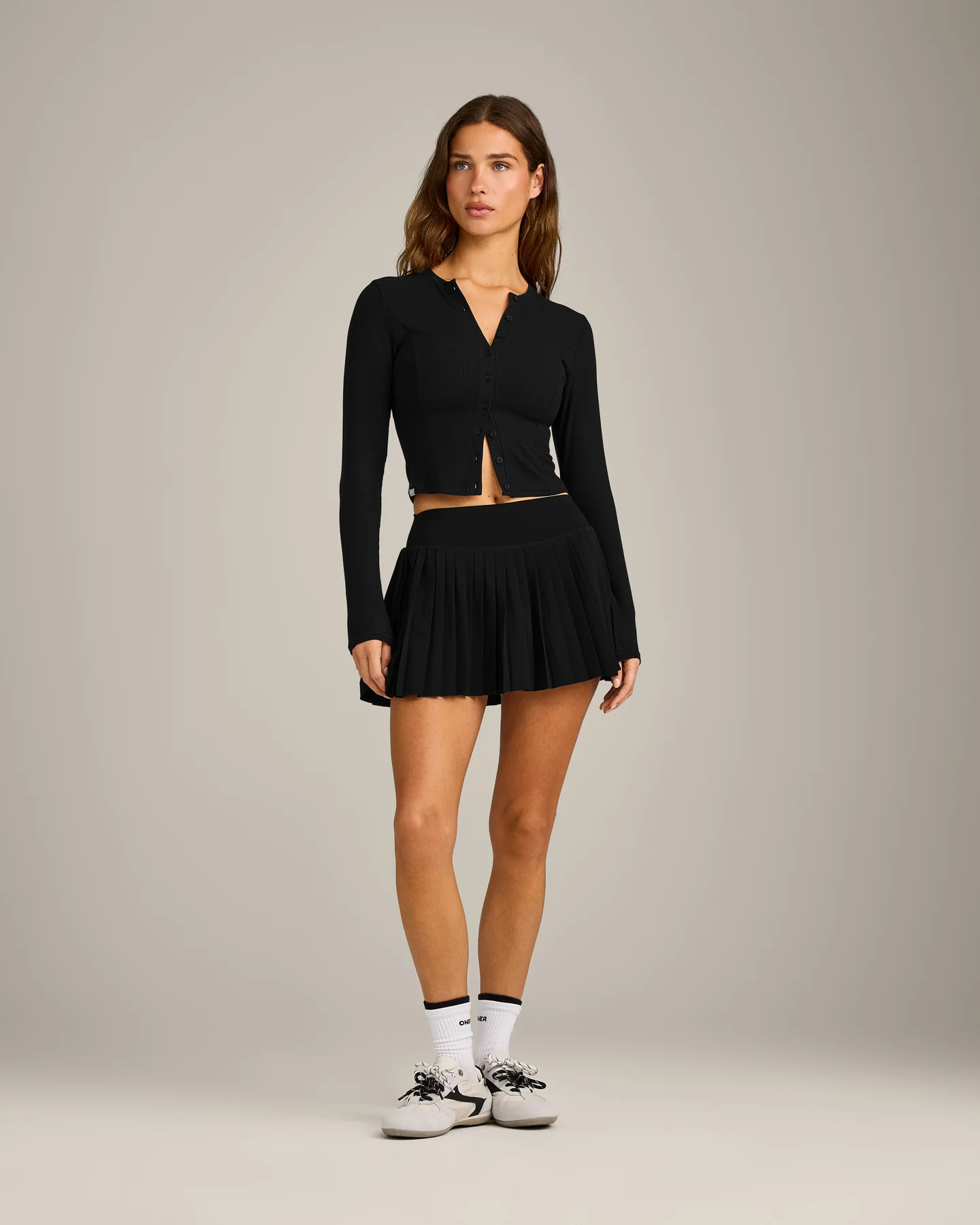 Mellow™ Rib Mid Long Sleeve Cardigan | Black - Image 3