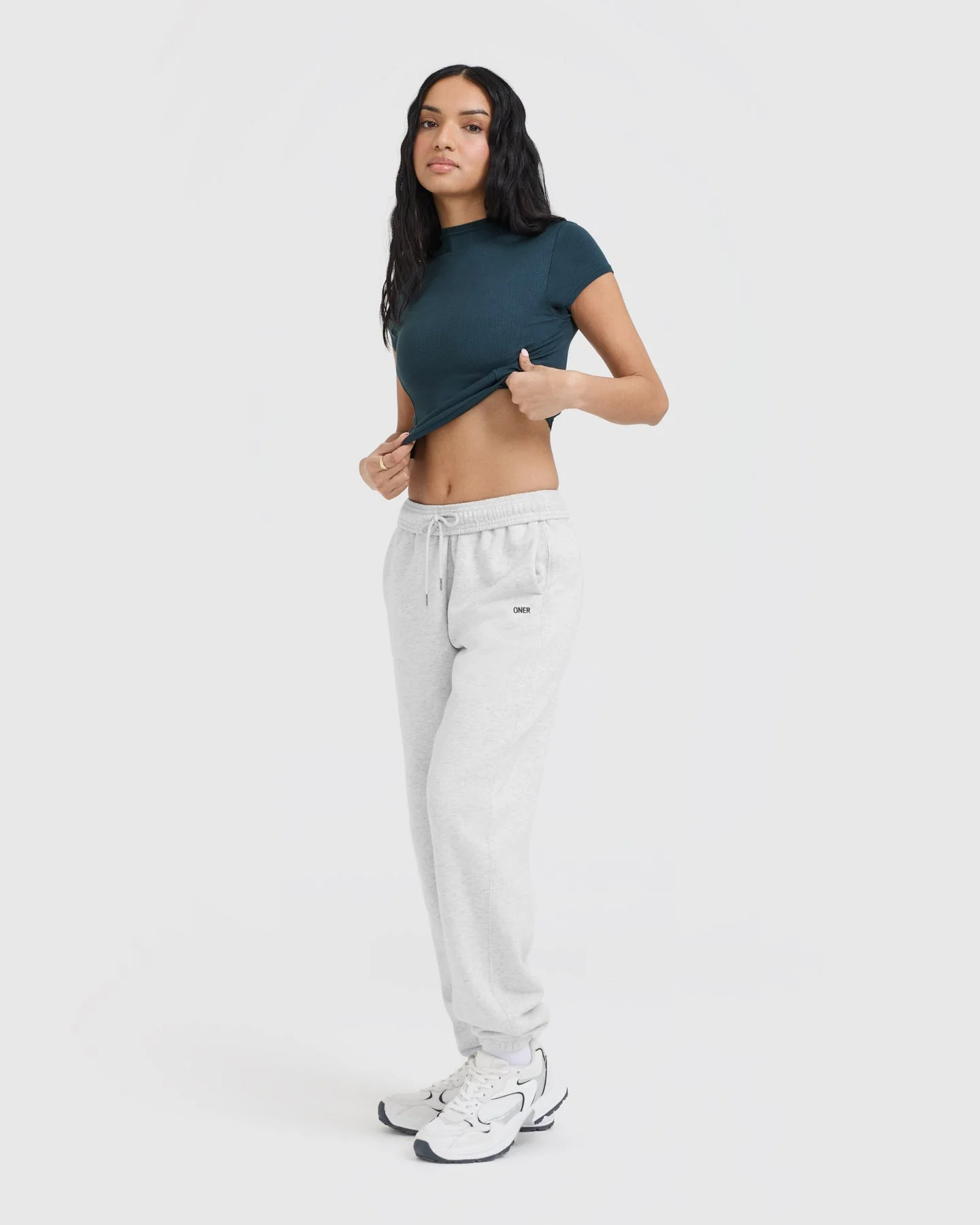 Mellow™ Rib Mid Mock Neck T-Shirt | Oil Blue - Image 3